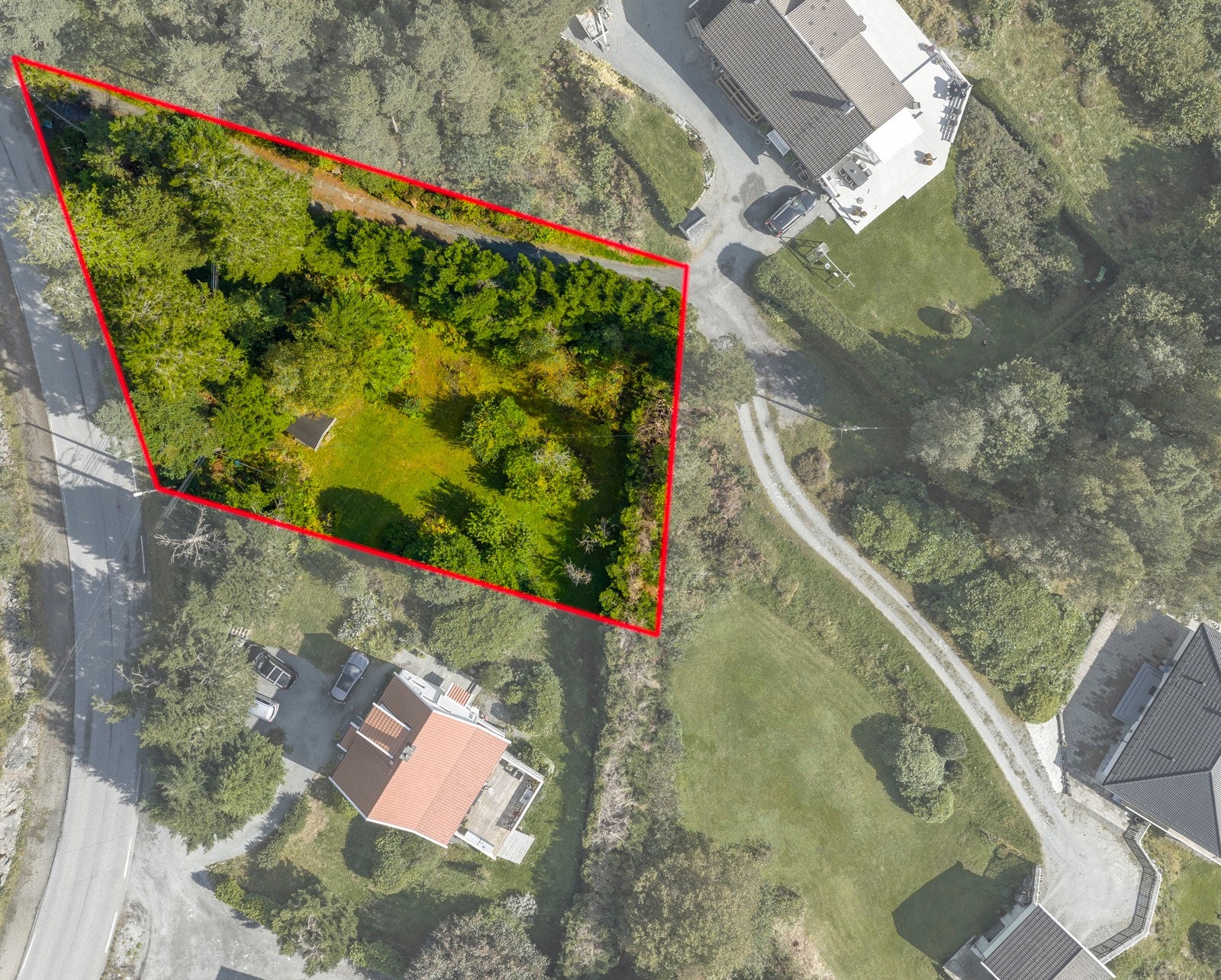 Tomten sett ovenfra Galleribilde