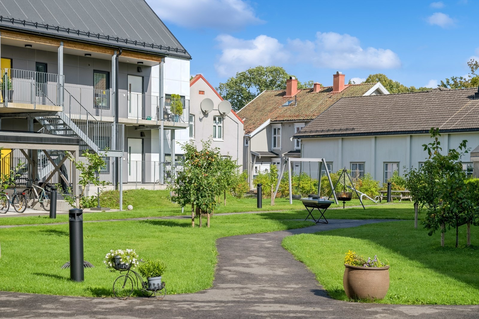 Et grøntareal for trivsel i Karolines Hage. Galleribilde