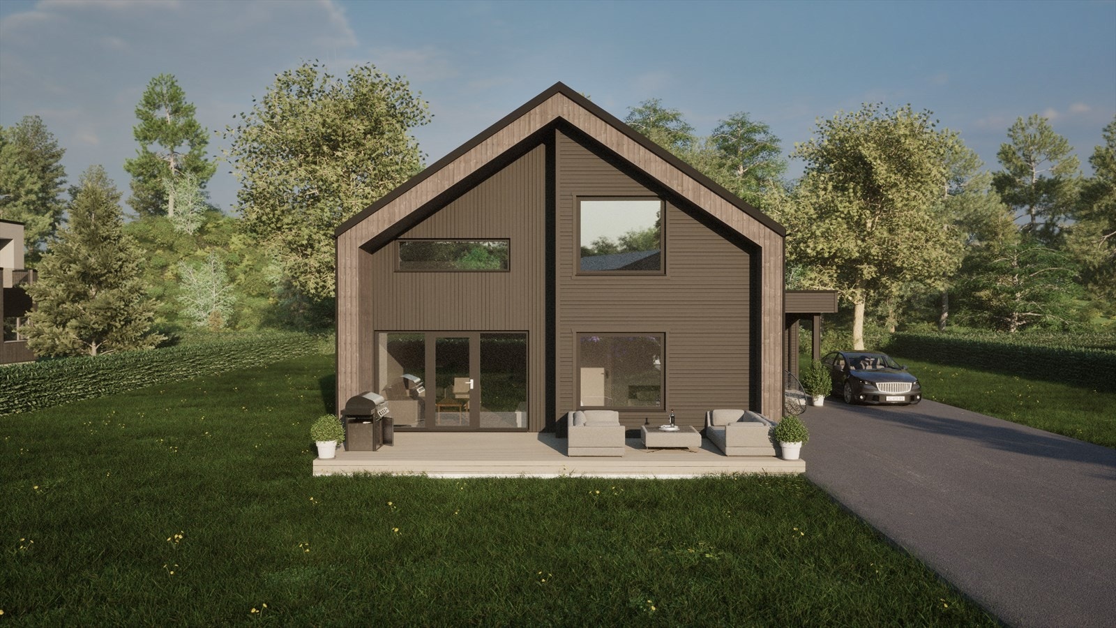 Tegninger av hus som kan leveres fra Vestlandshus - pris fra kr. 4 490 000,- Galleribilde