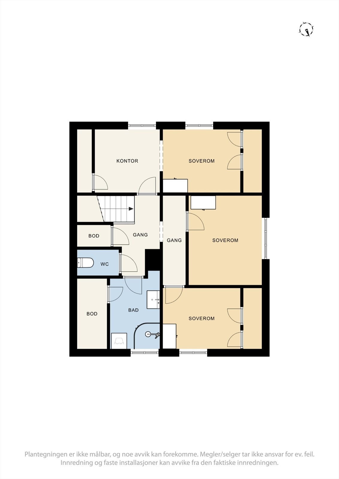Plantegning 2. etg - Bukkebladkjærveien 3. Galleribilde