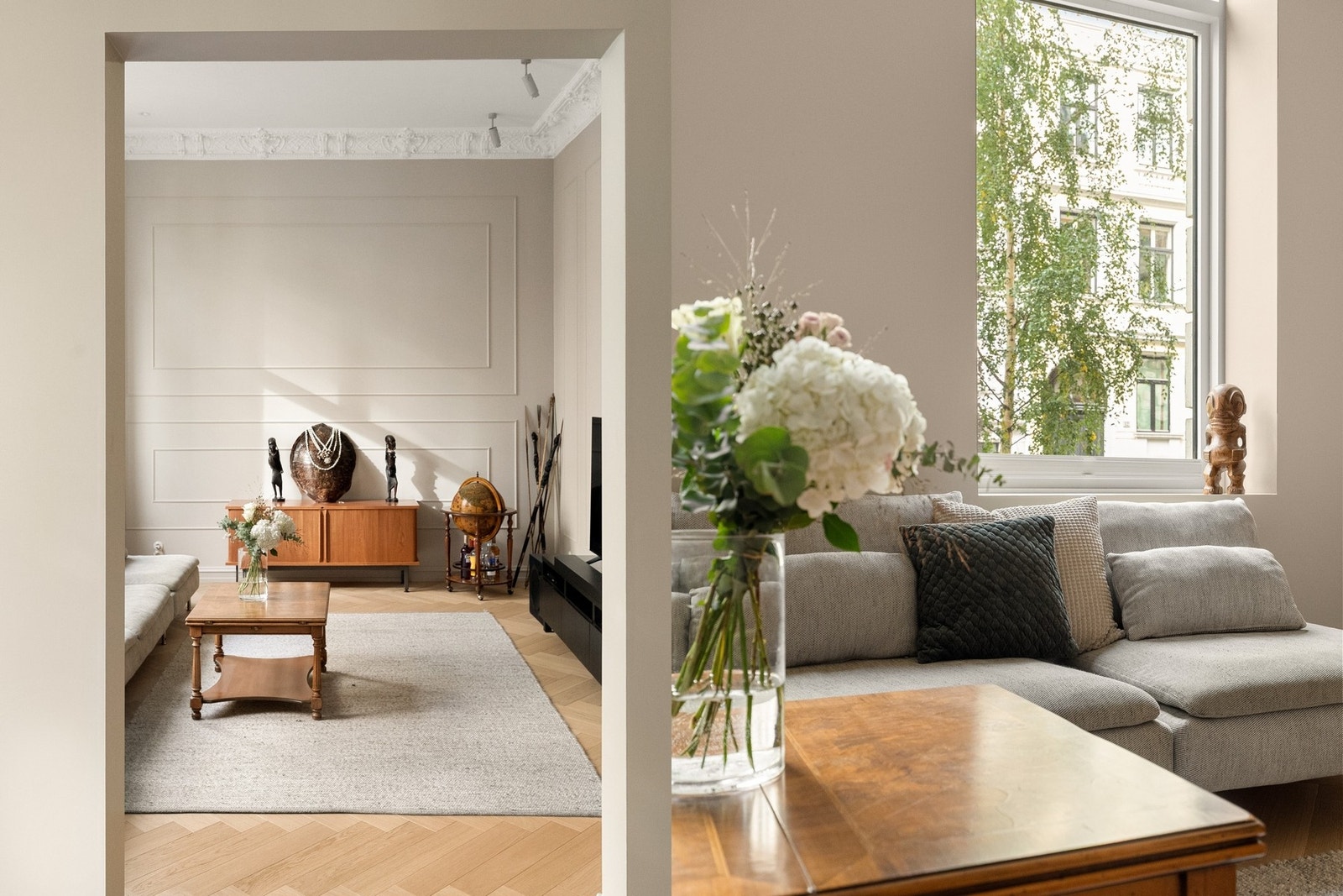 Alle rom i leiligheten har varmefolie eller varmekabler, og man kan nyte godt av en behagelig gulvtemperatur året rundt. Galleribilde