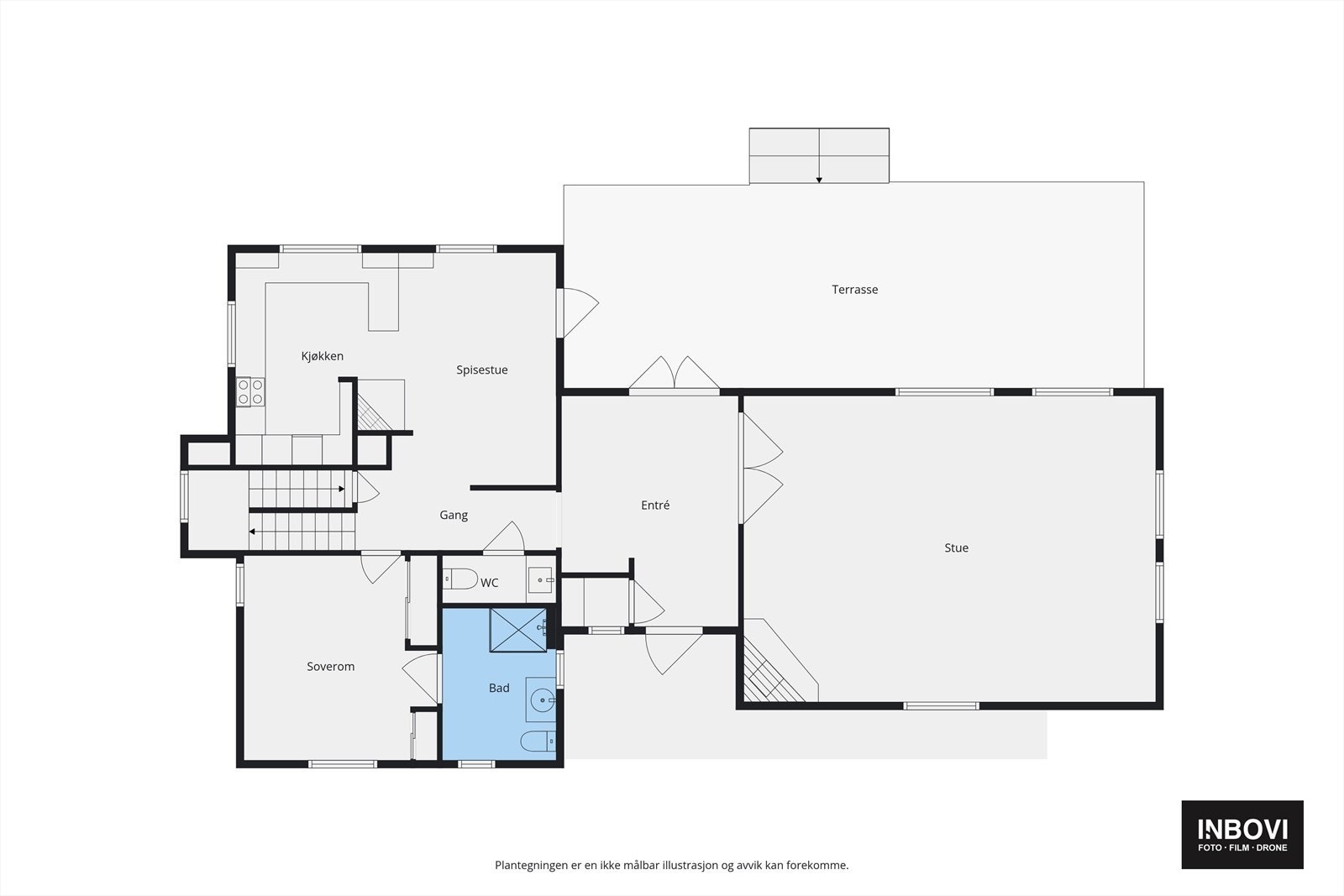 Plantegning 1. etasje Galleribilde
