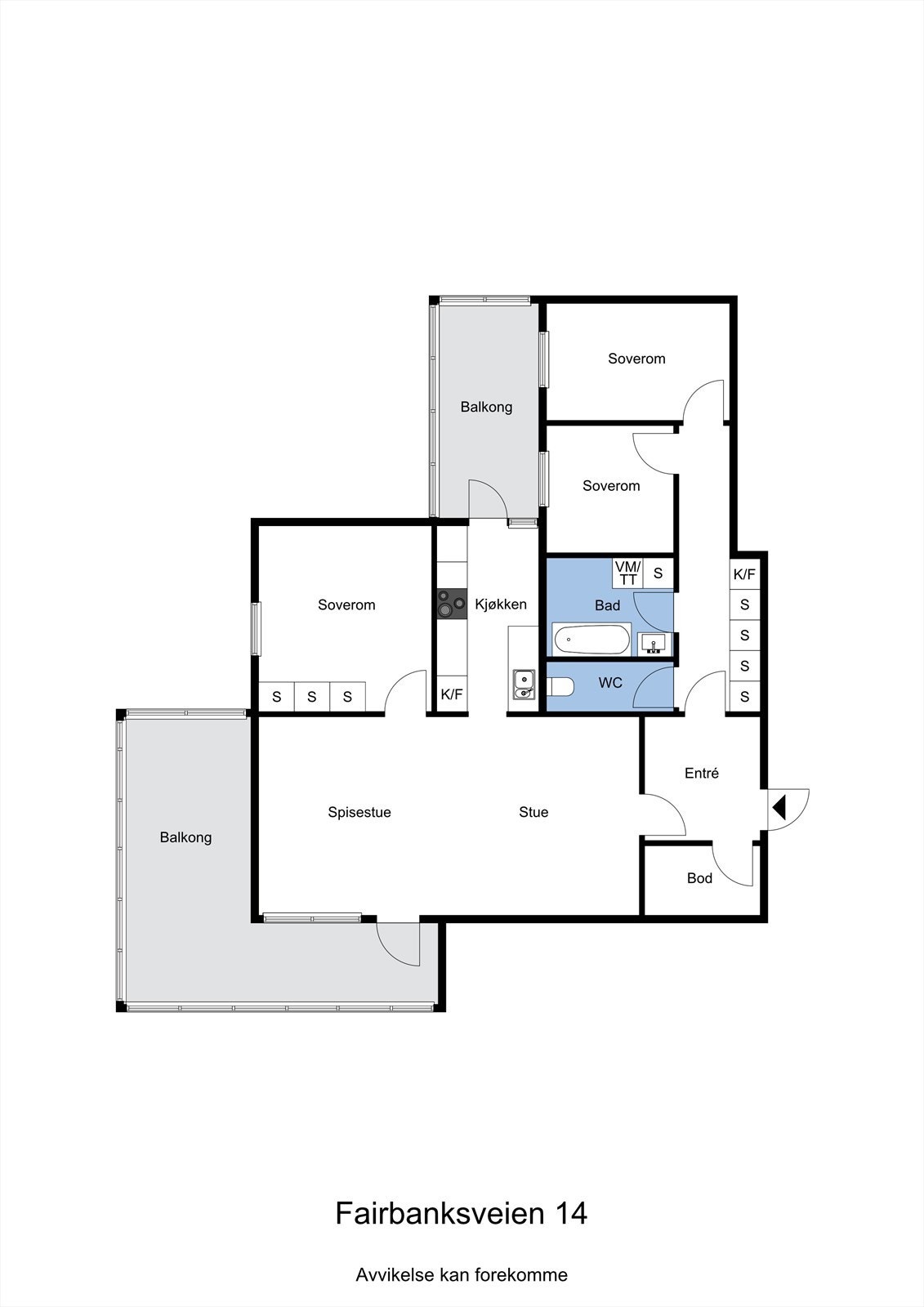 Leiligheten har en flott planløsning. Galleribilde