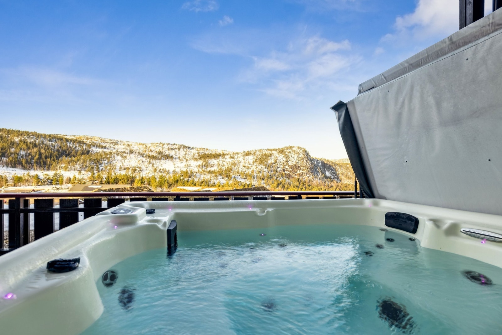 Fin utsikt fra boblebadet Galleribilde