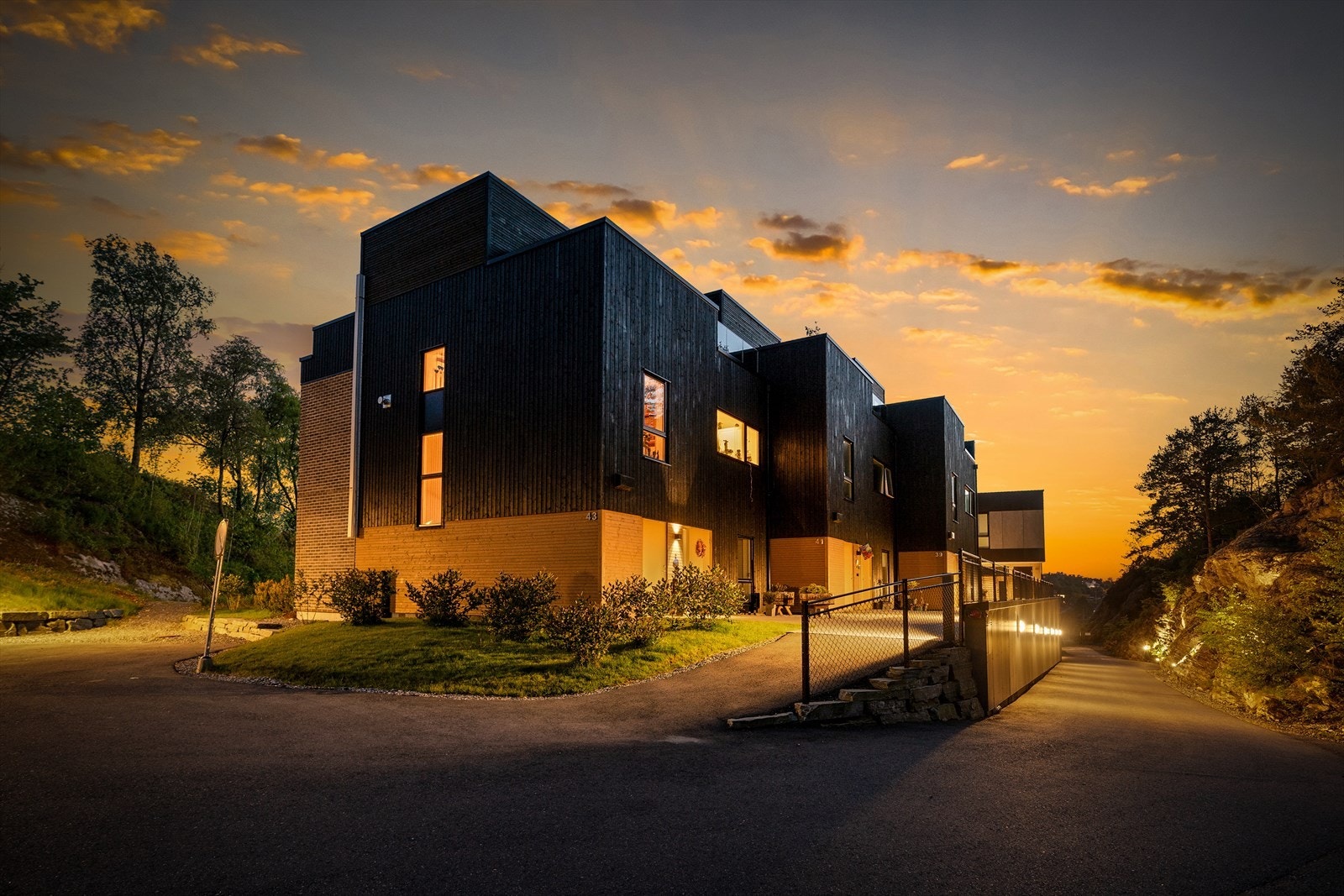 Sameiet ligger i ende av blindvei med ingen gjennomgangstrafikk. Galleribilde