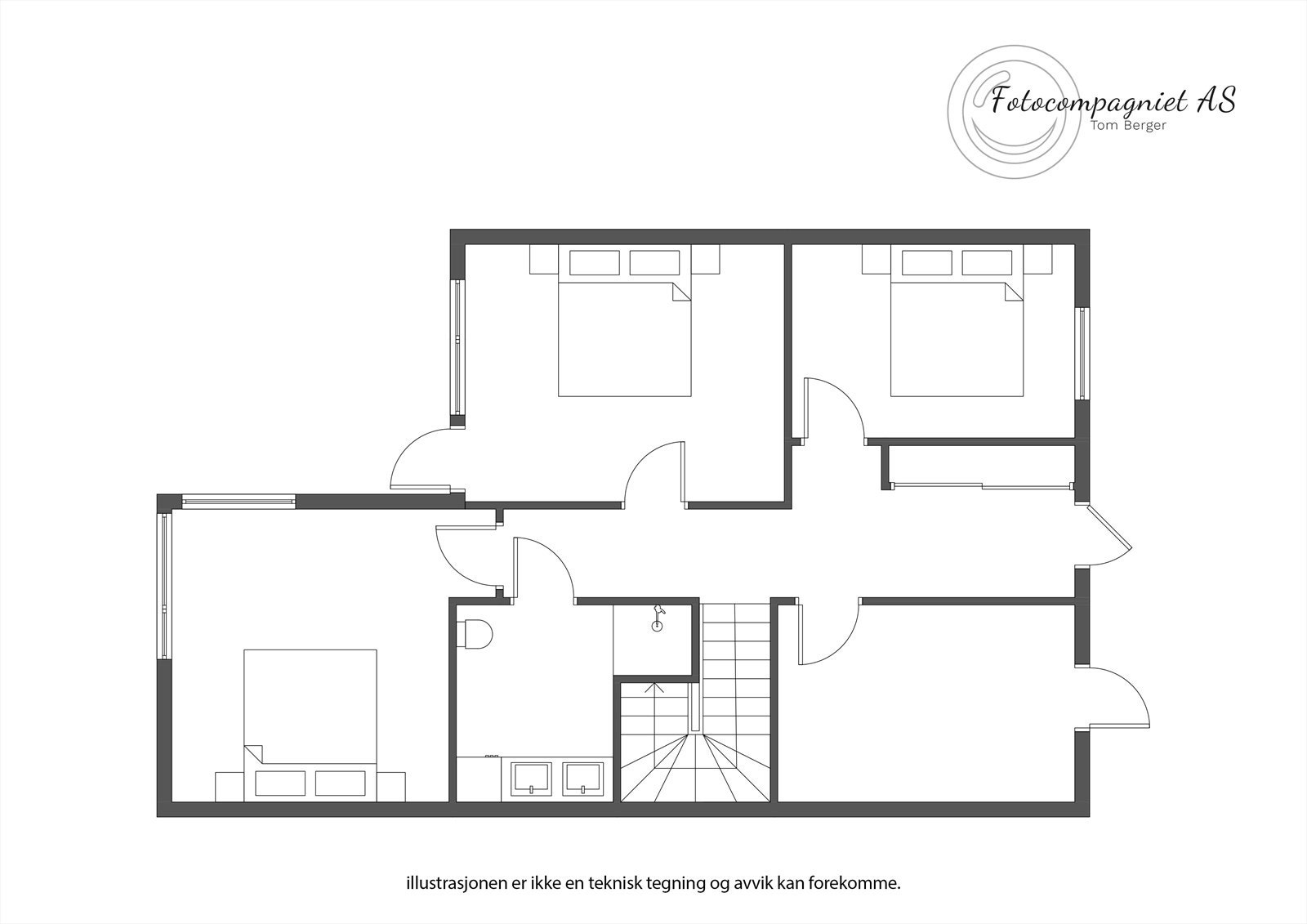 Plantegning 1 etg. Galleribilde