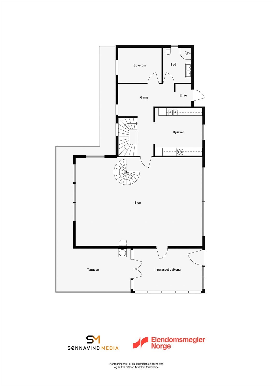 Plantegning 1. etasje Galleribilde
