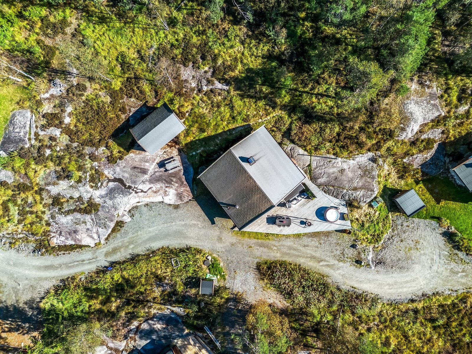 Oversiktsbilde over hytta. Galleribilde