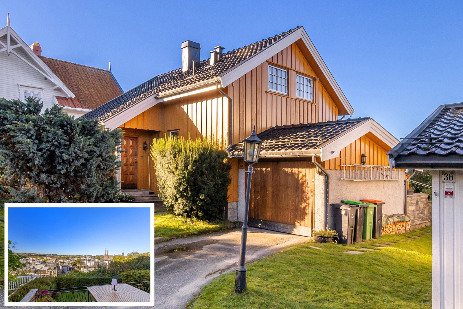 Velkommen til Hans Houens gate 38! Koselig og velholt enebolig med flott utsikt over Skien by. Garasje og parkering i egen oppkjørsel. Galleribilde