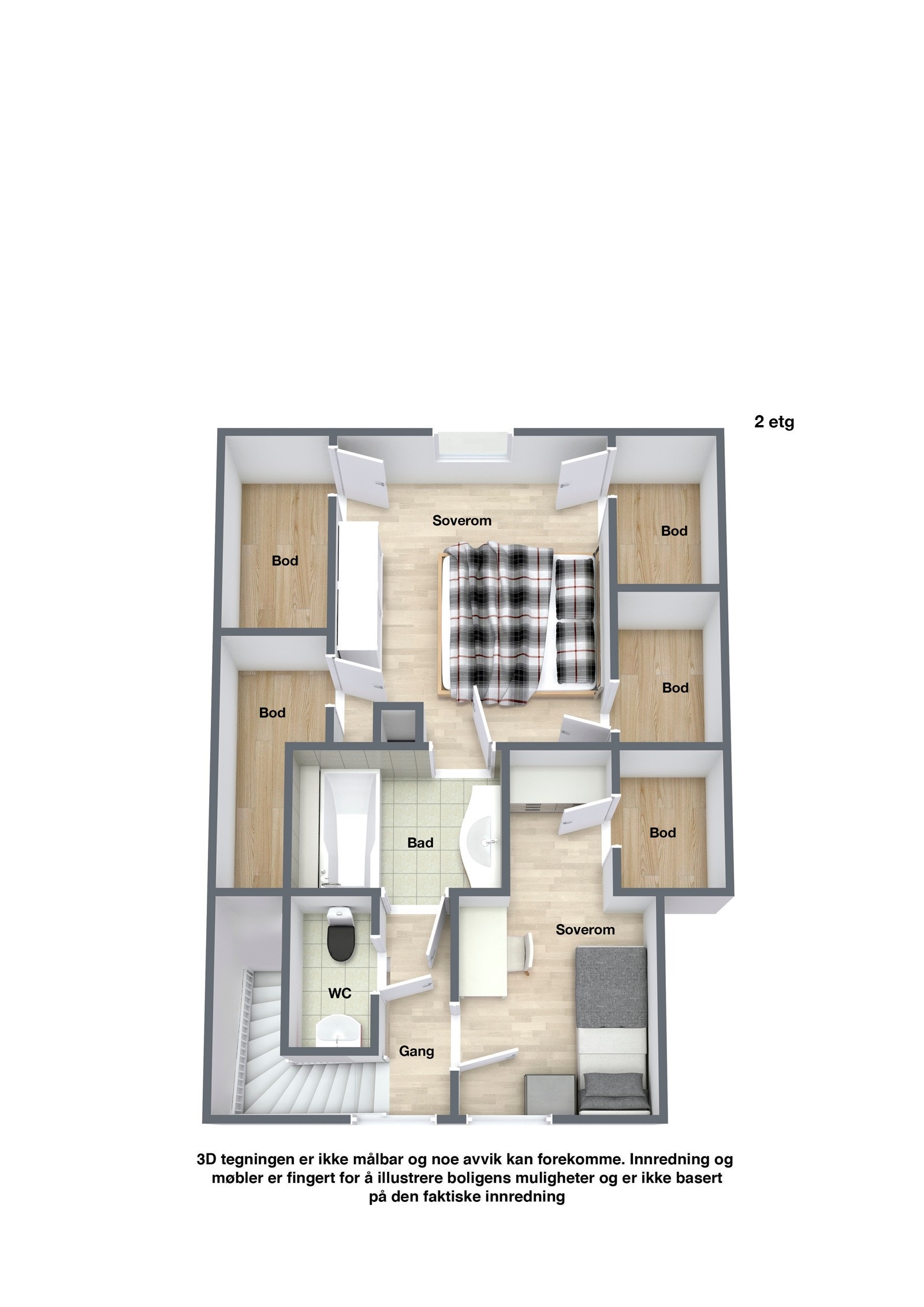 Plantegning 2 etasje. Galleribilde