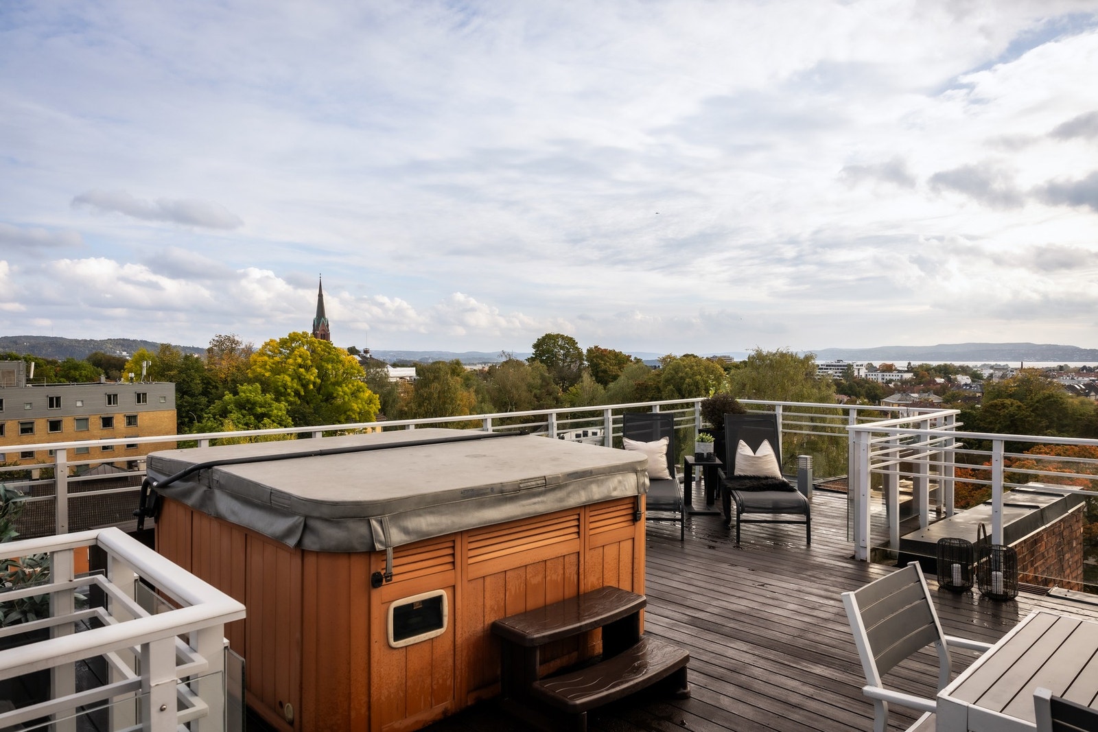 Boblebad på takterrassen - det lille ekstra på varme og kalde kvelder. Galleribilde