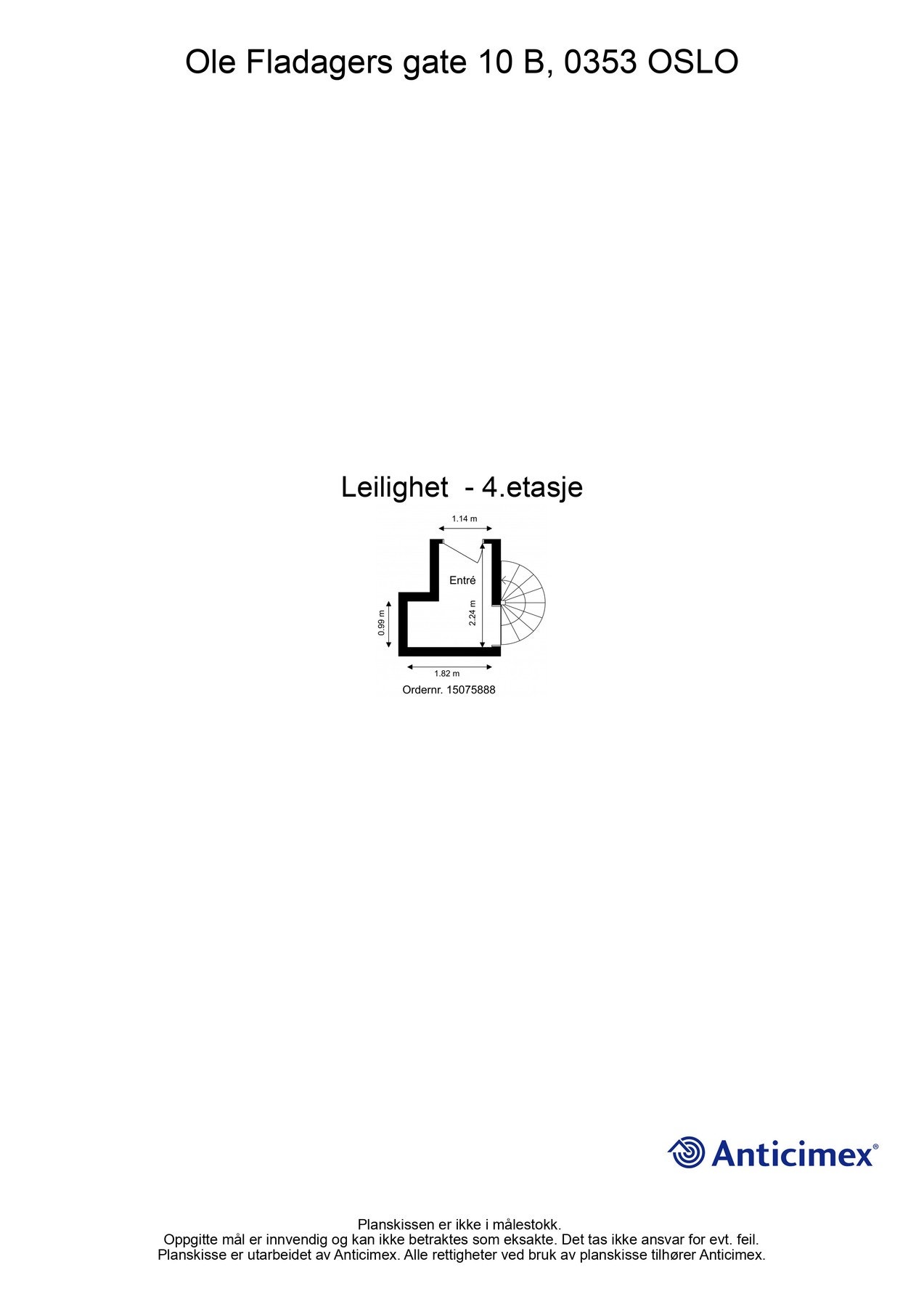 Plantegning 4. etasje. Galleribilde