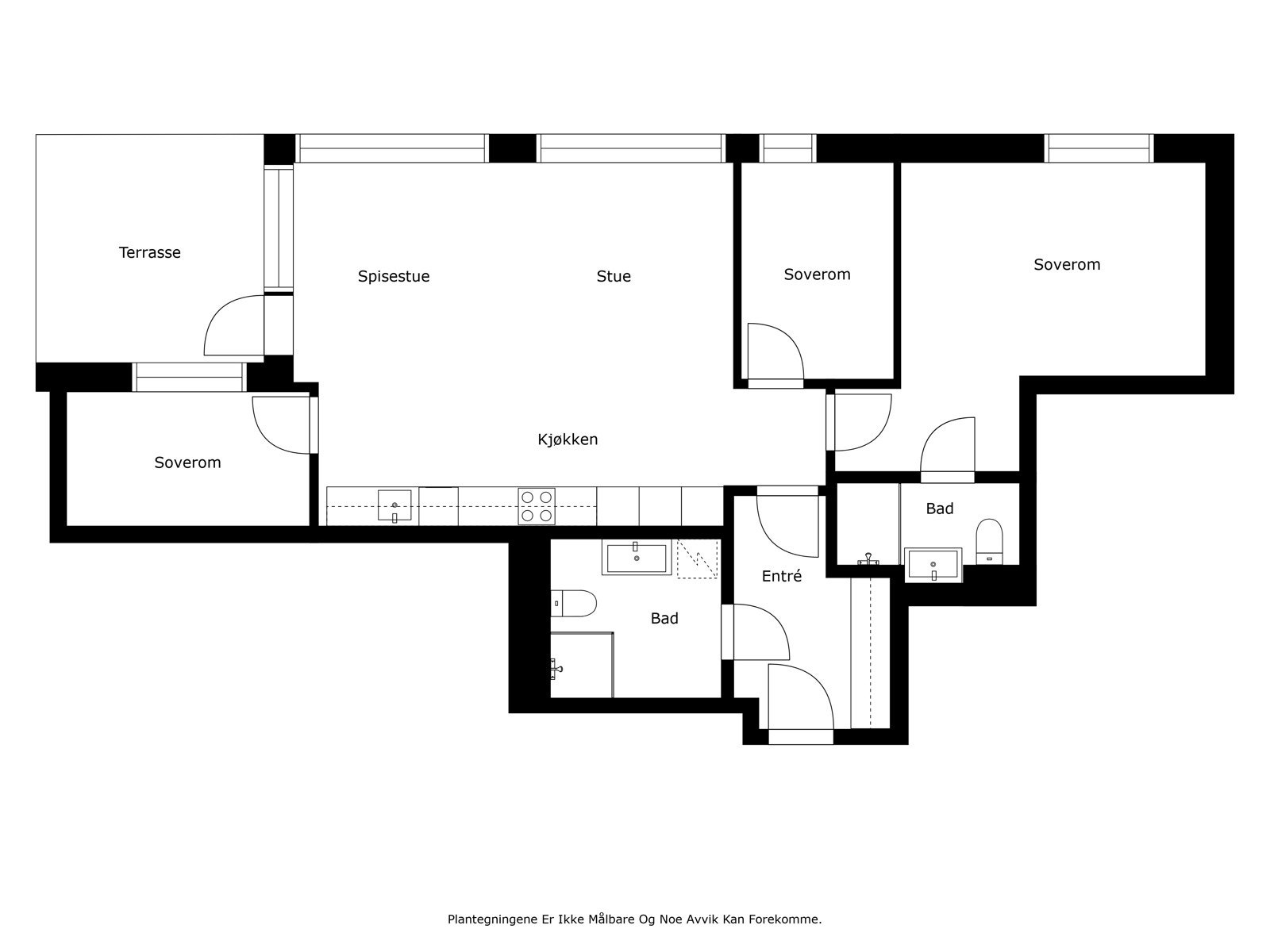 4-roms med 2 bad, samt bod og garasje i kjeller Galleribilde