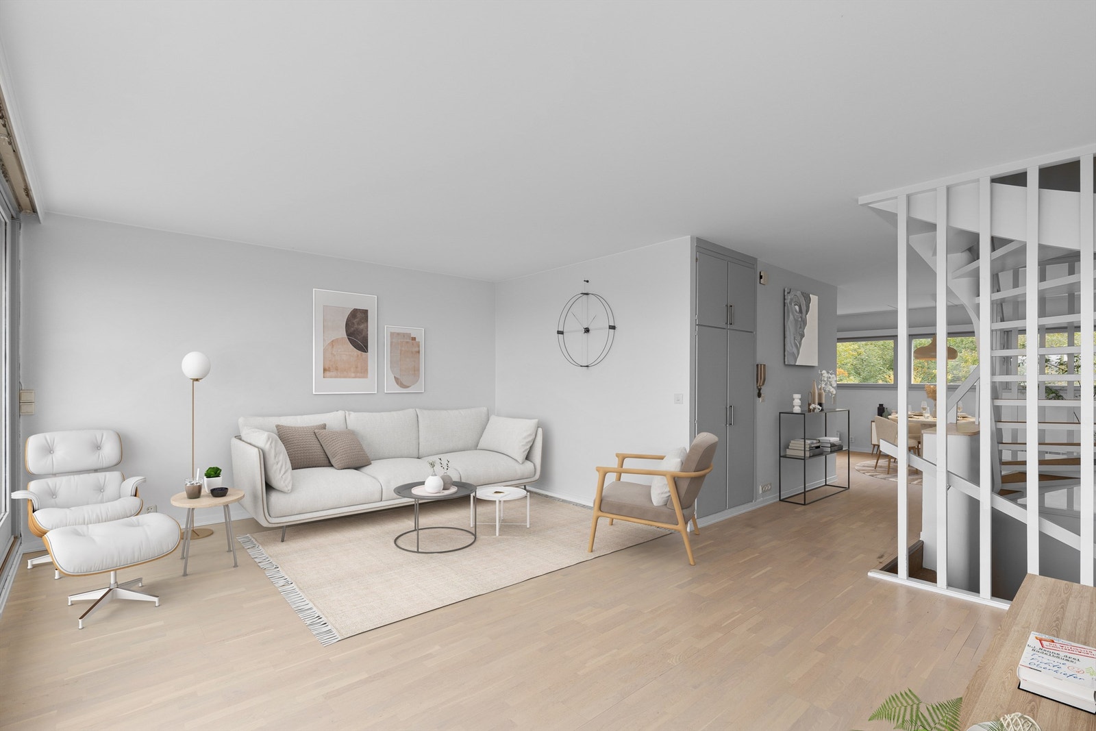 Digital styling av stuen Galleribilde
