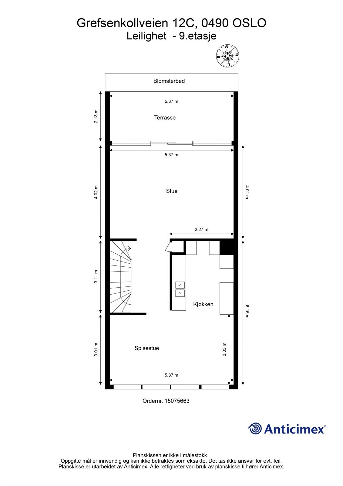Plantegning 9. etasje Galleribilde