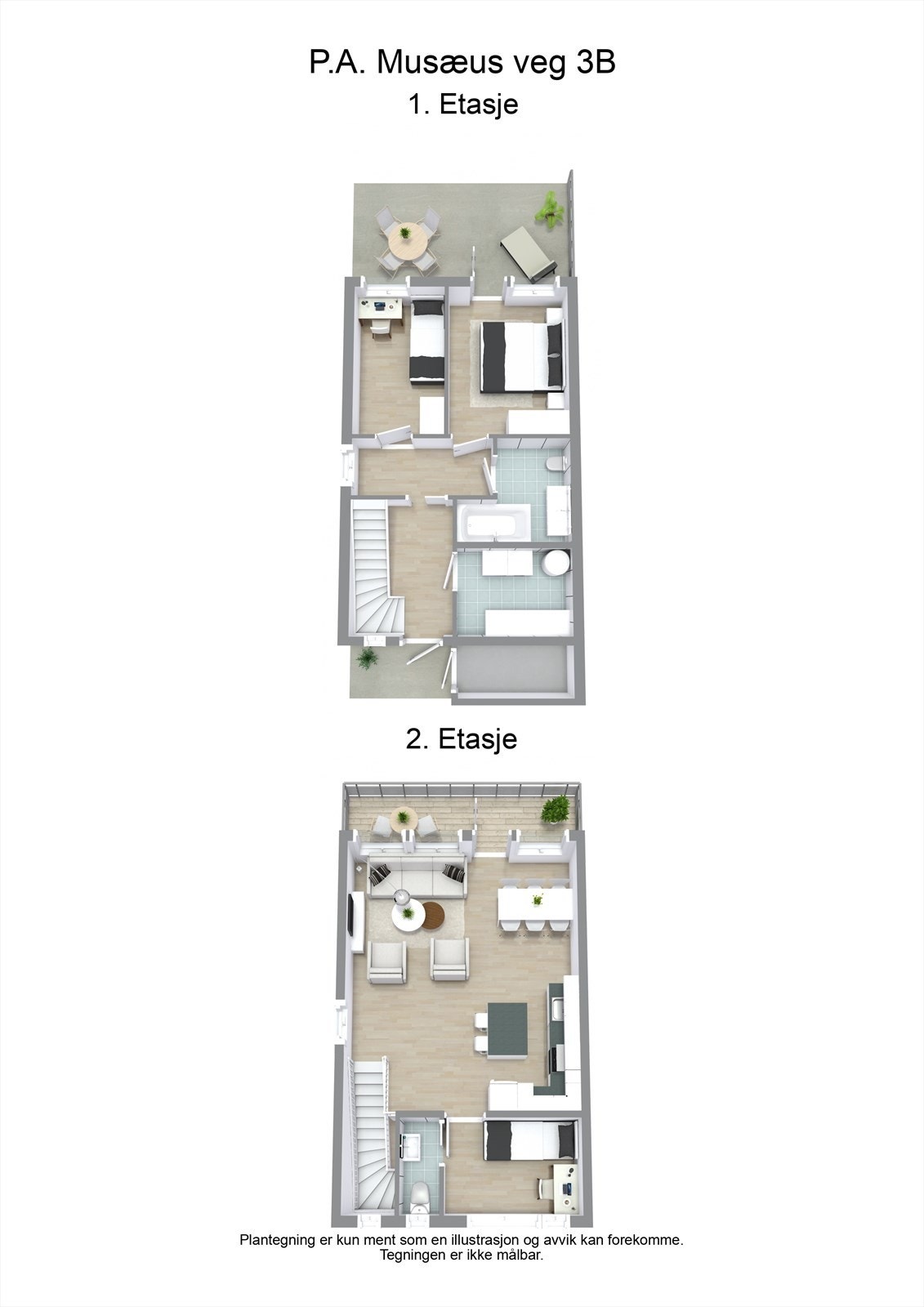 P.A. Musæus veg 3B - 3D - Kombinert Galleribilde