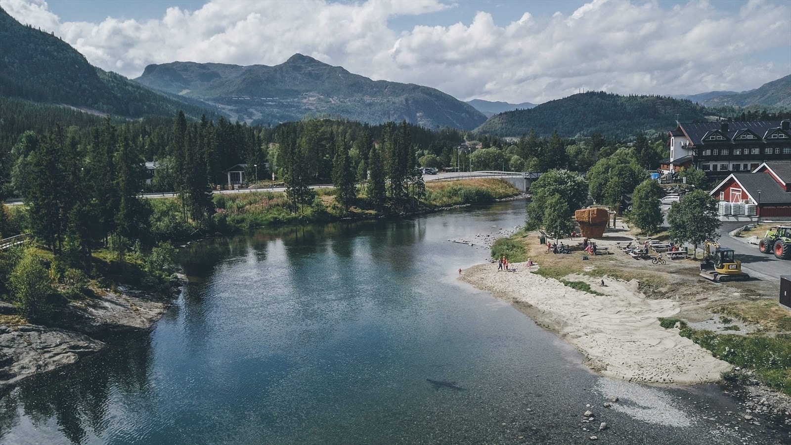 Områdebilde, Hemsedal sentrum. Foto: Knut Trøim Galleribilde