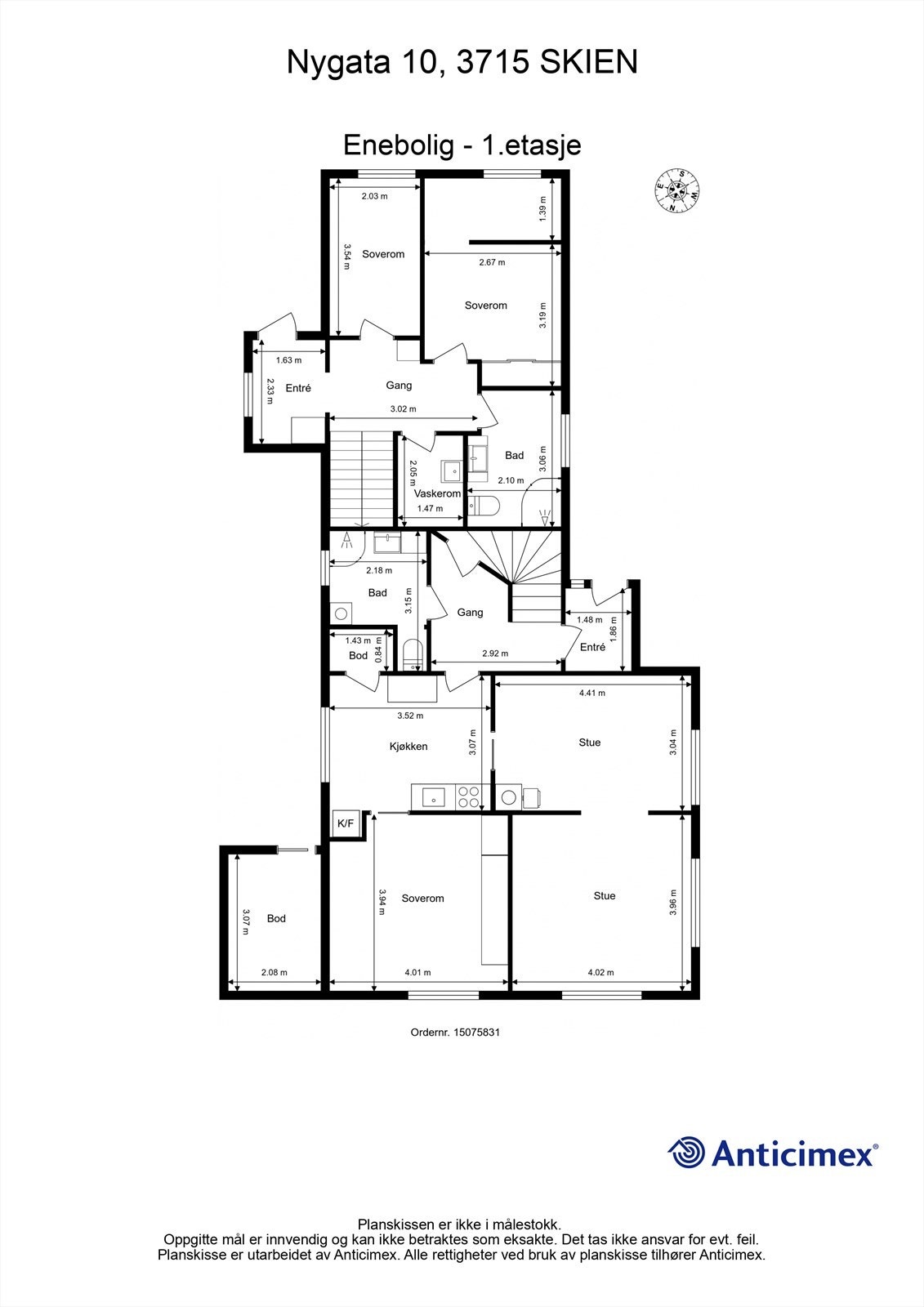 Plantegning 1. Etasje Galleribilde