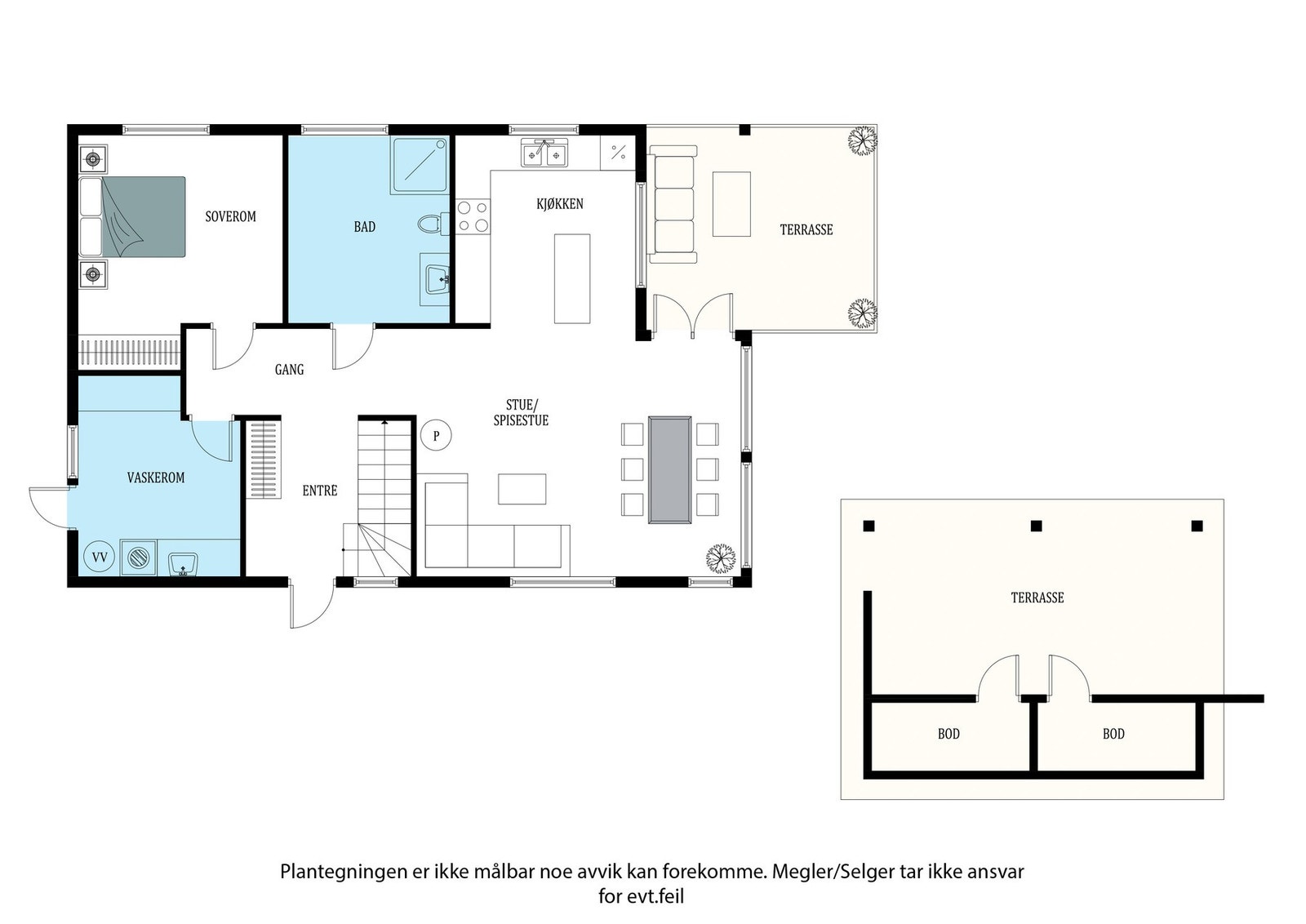 Plantegning hovedetasje. Galleribilde