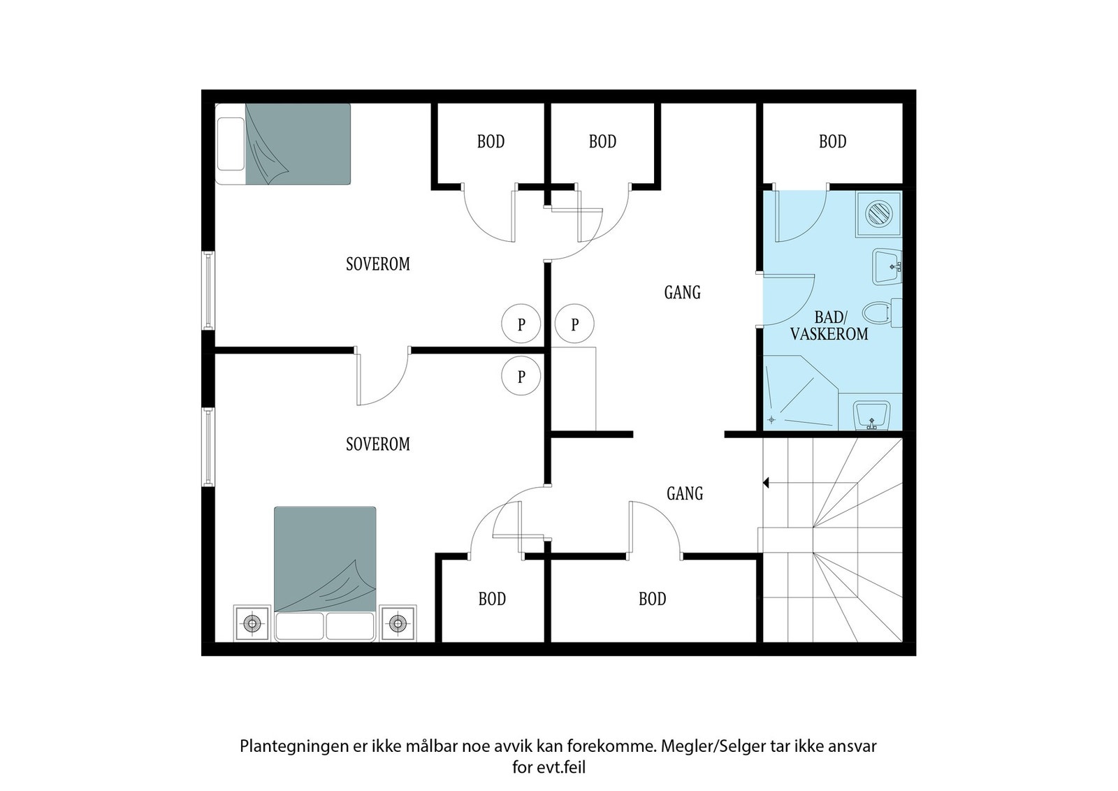 Planskisse loft. Galleribilde