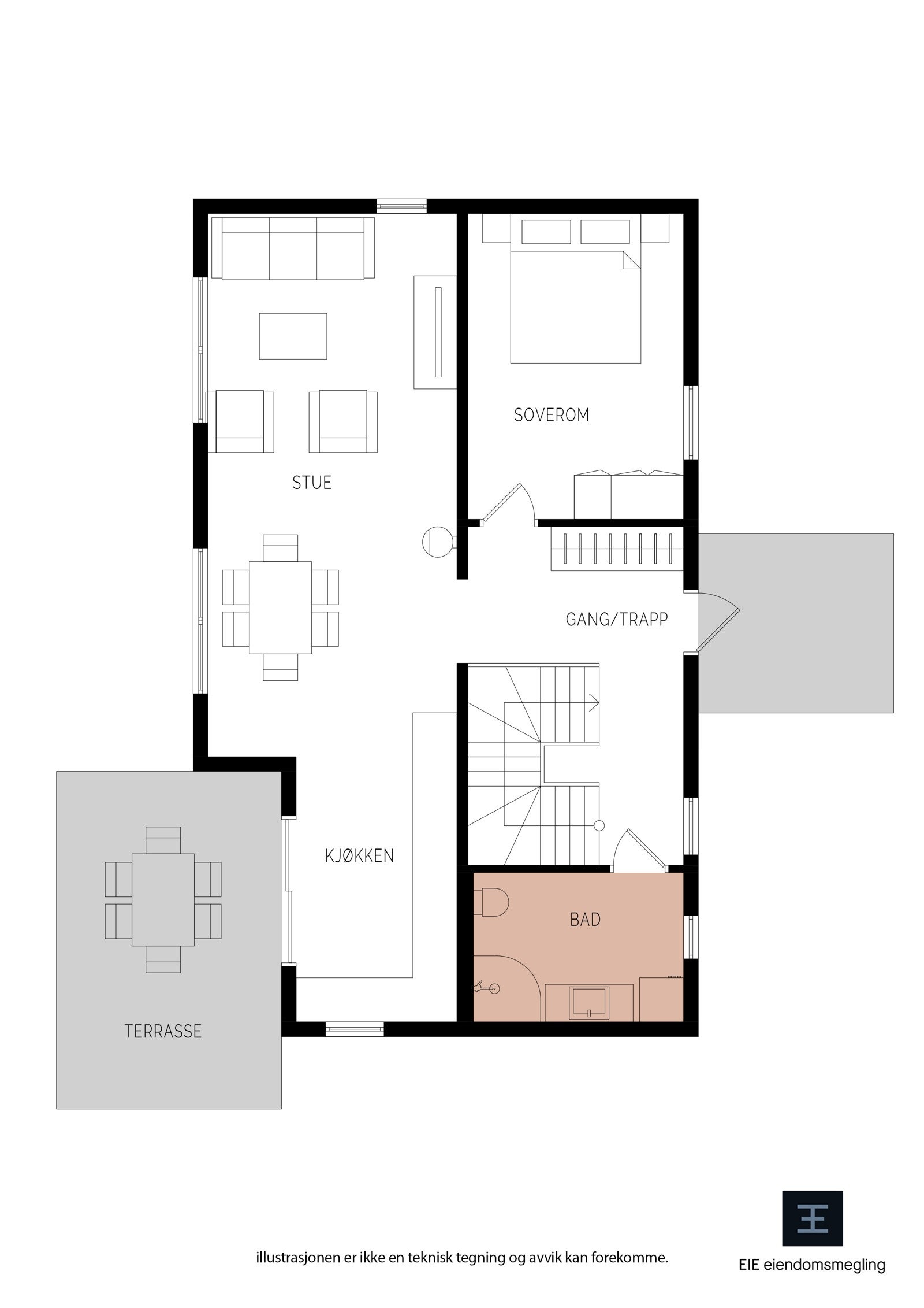Kongsvegen_15A_floorplans_ETG1_2D Galleribilde