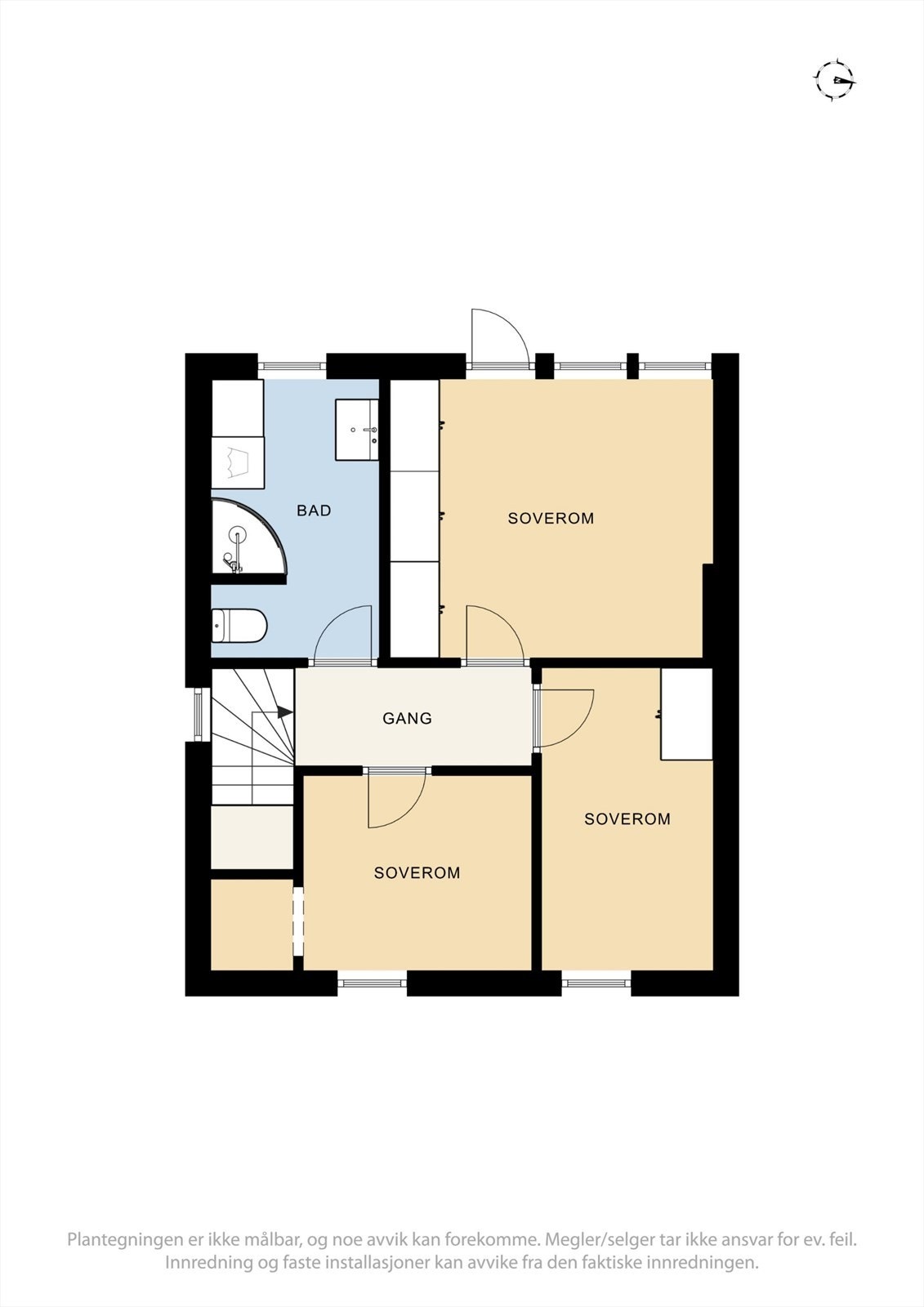 Plantegning, andre etasje. Galleribilde