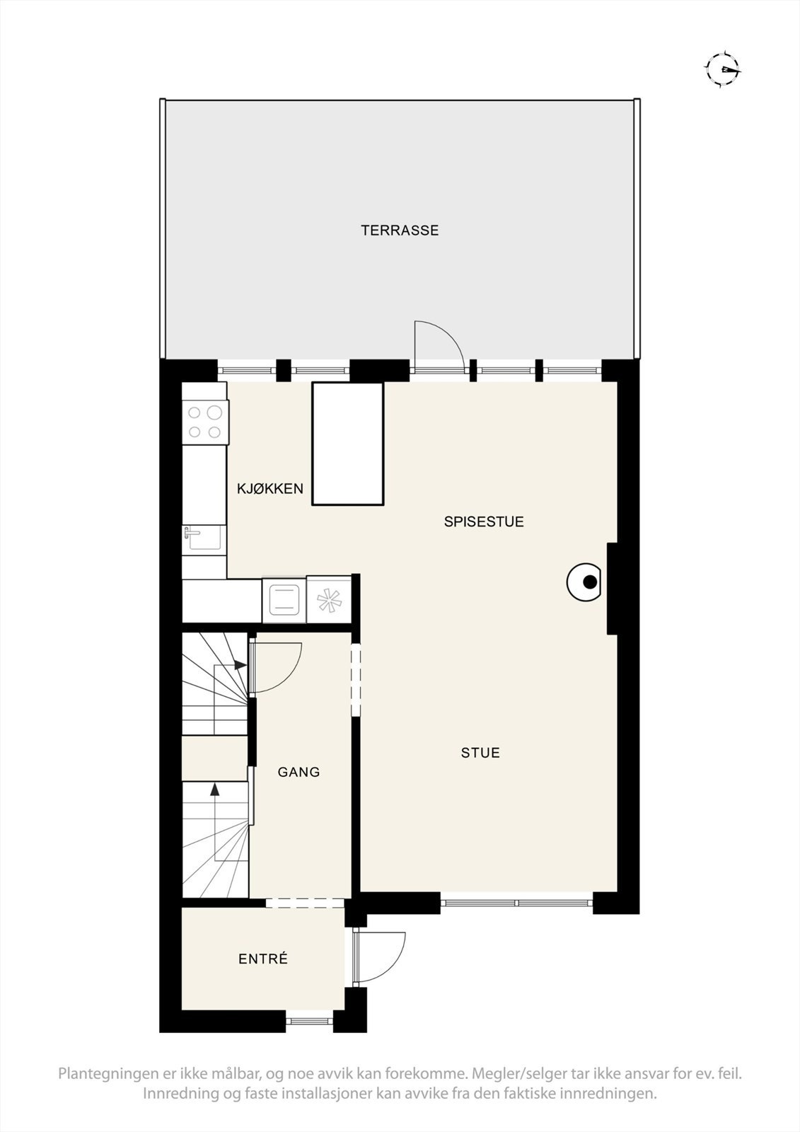 Plantegning, første etasje. Galleribilde