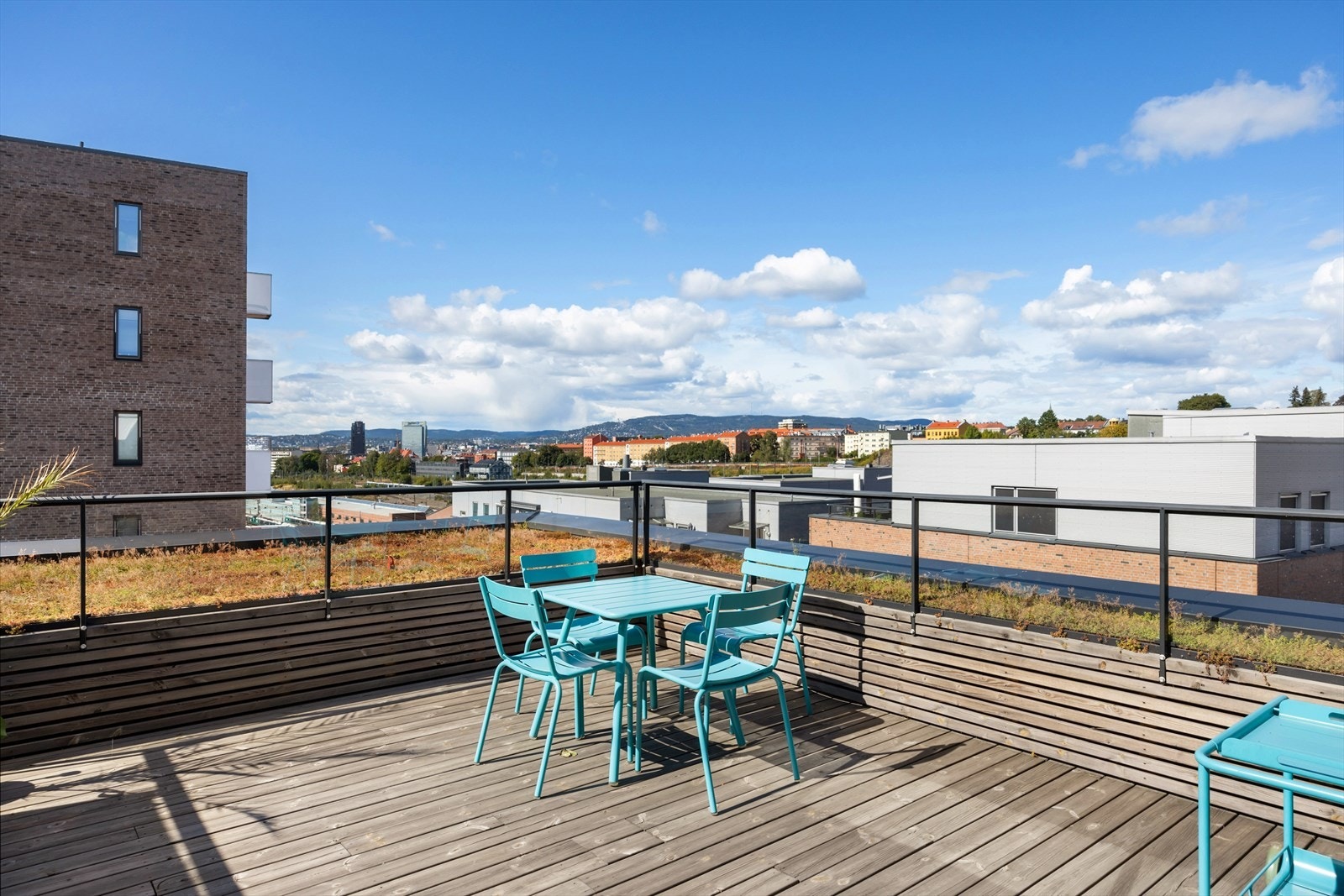 Nydelig felles takterrasse Galleribilde