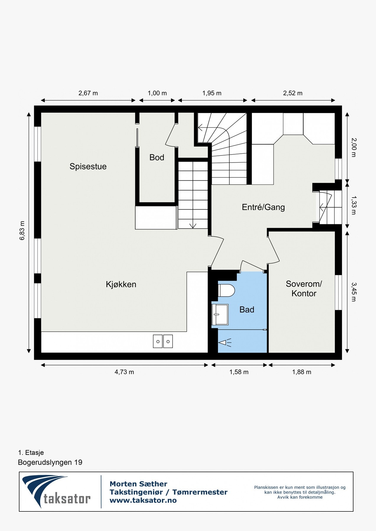 Planskisse 1.etasje Galleribilde