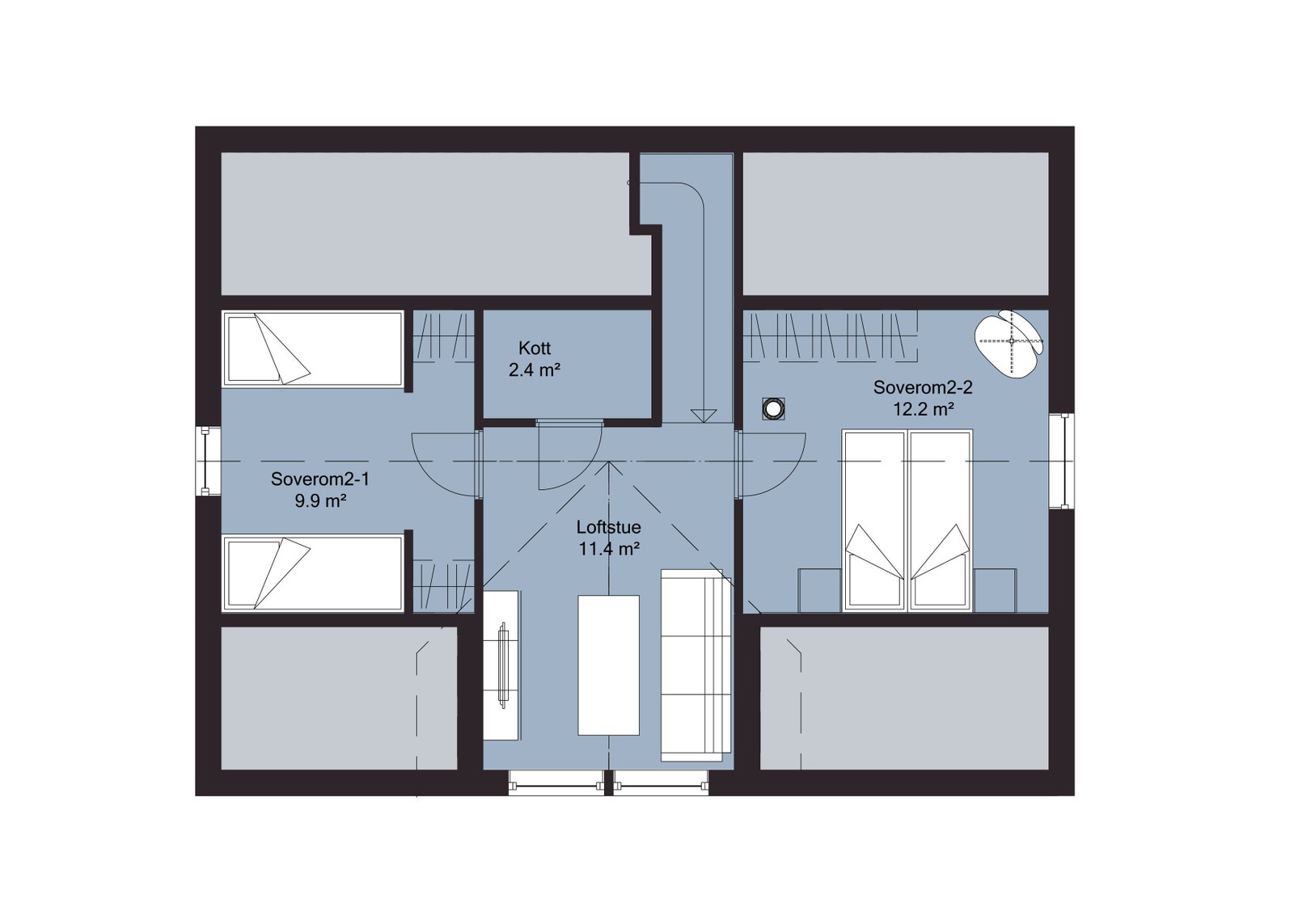 Plan loft Galleribilde