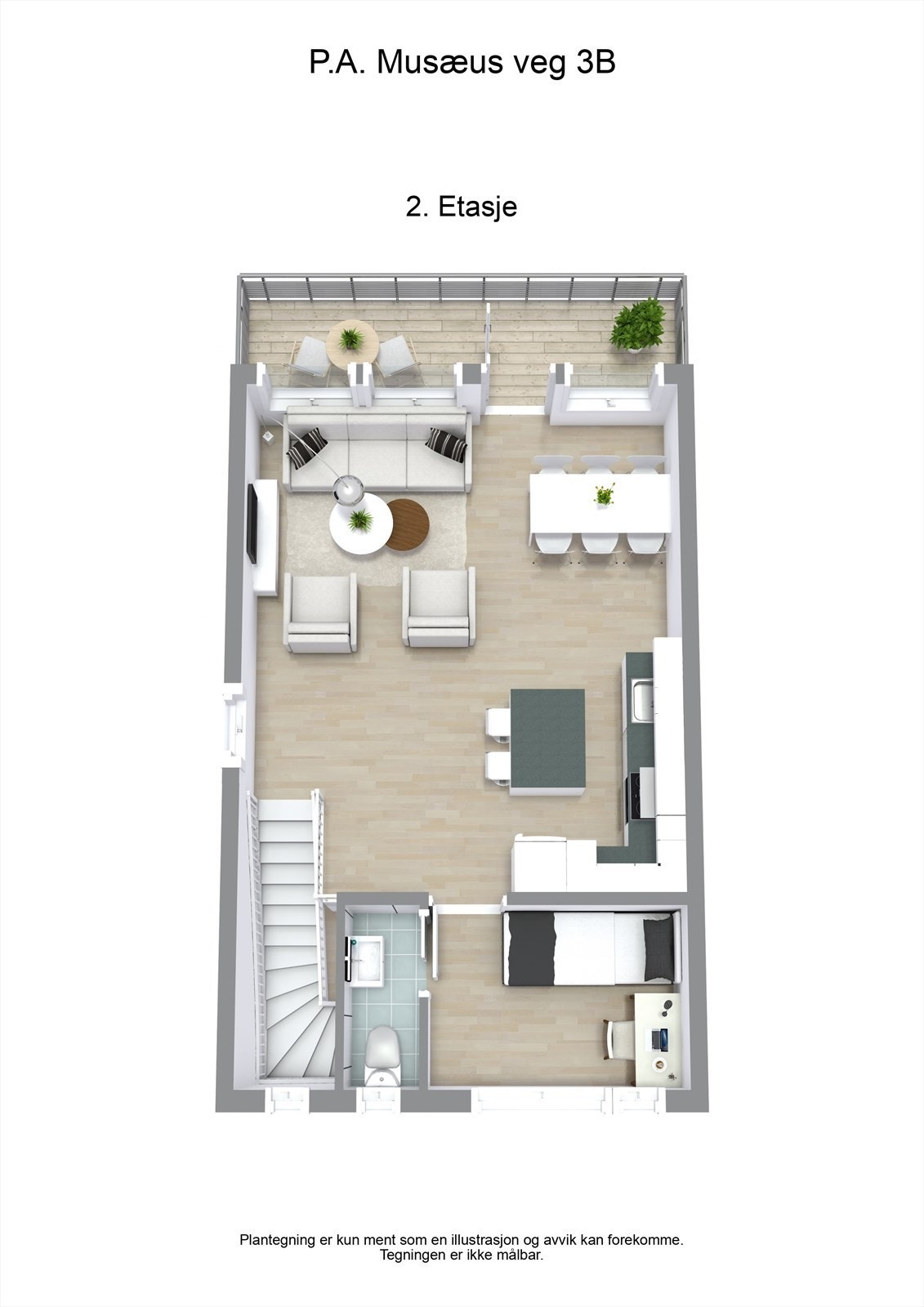 P.A. Musæus veg 3B - 3D - 2. Etasje Galleribilde