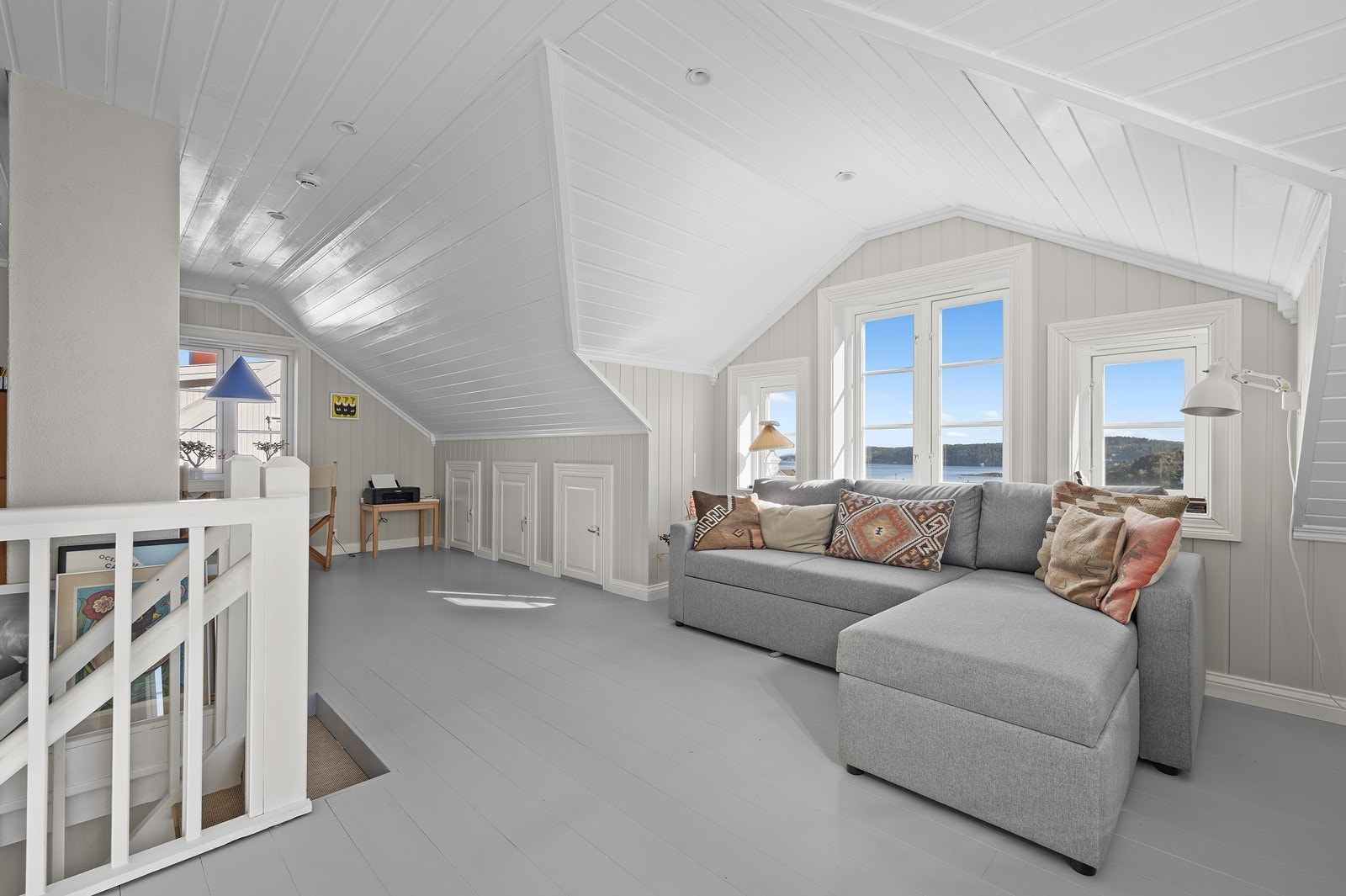 Herfra er det nydelig sjøutsikt utover havnebassenget. Galleribilde