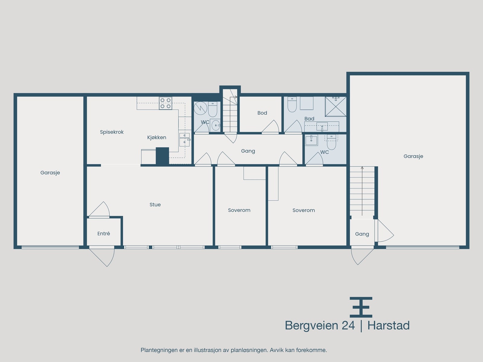 Plantegning underetasje Galleribilde