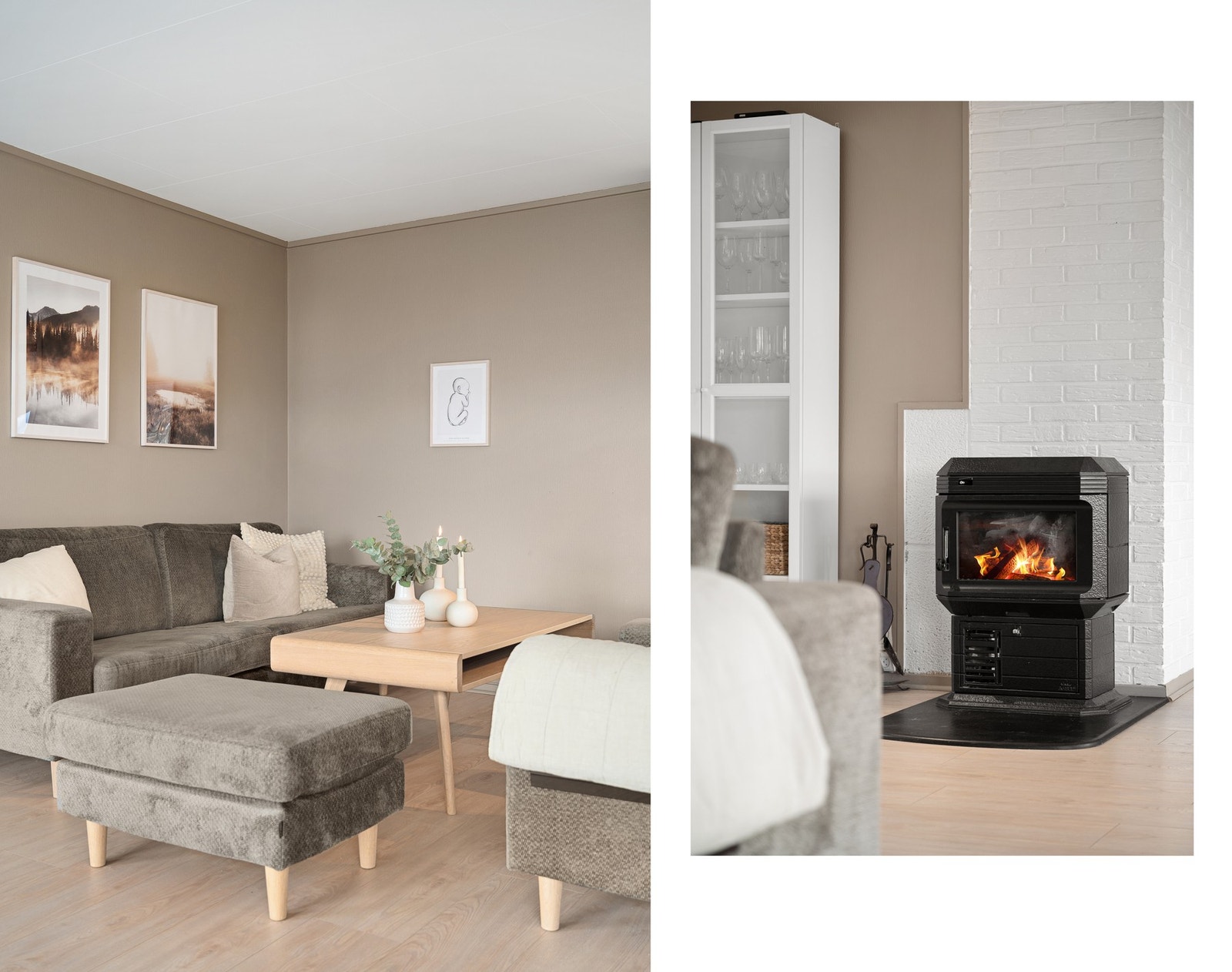 Det er også vedovn, som sørger for ekstra varme og hyggelig stemning utover høsten og vinteren! Galleribilde