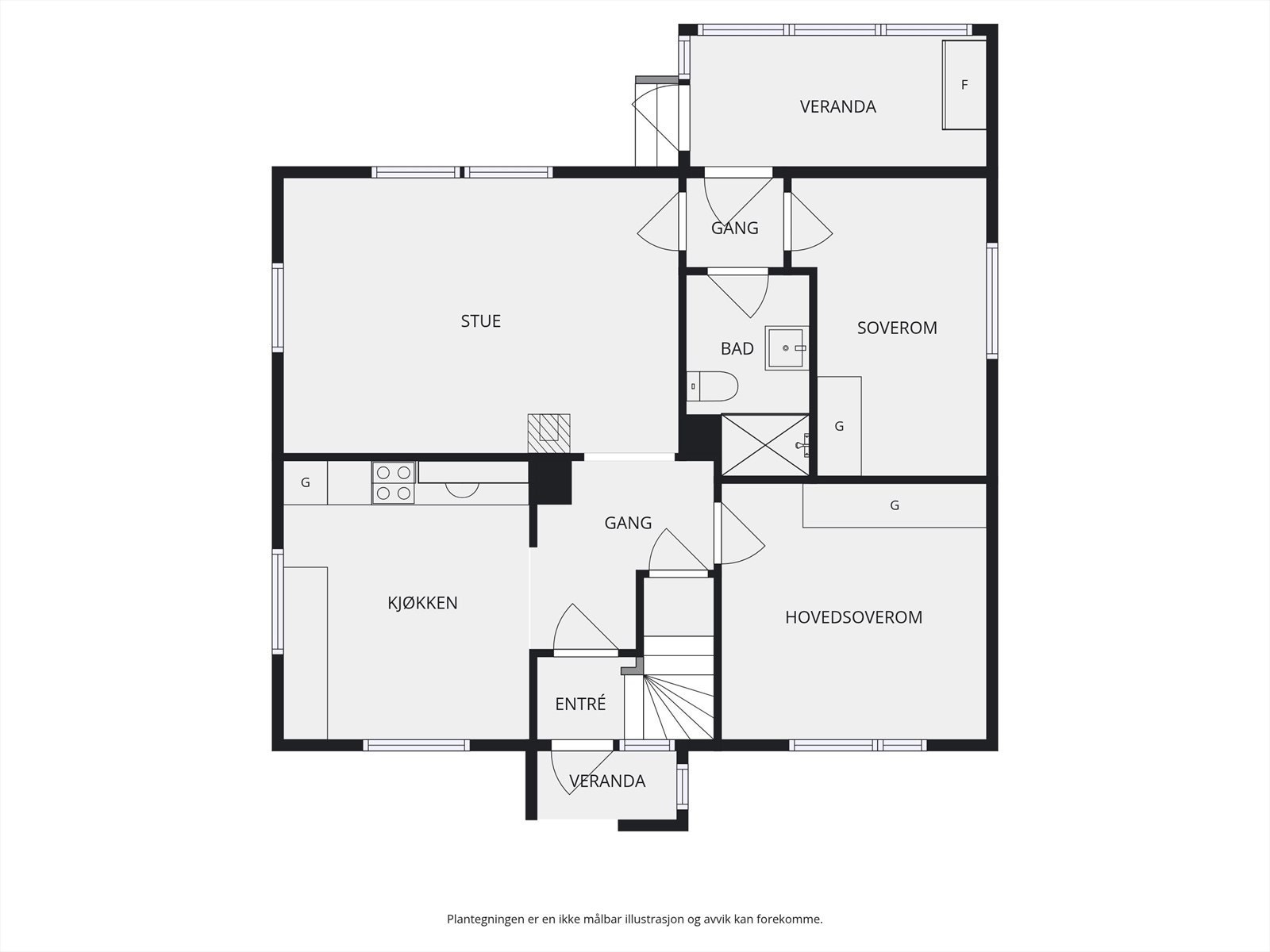 Plantegning 1. etasje. Galleribilde