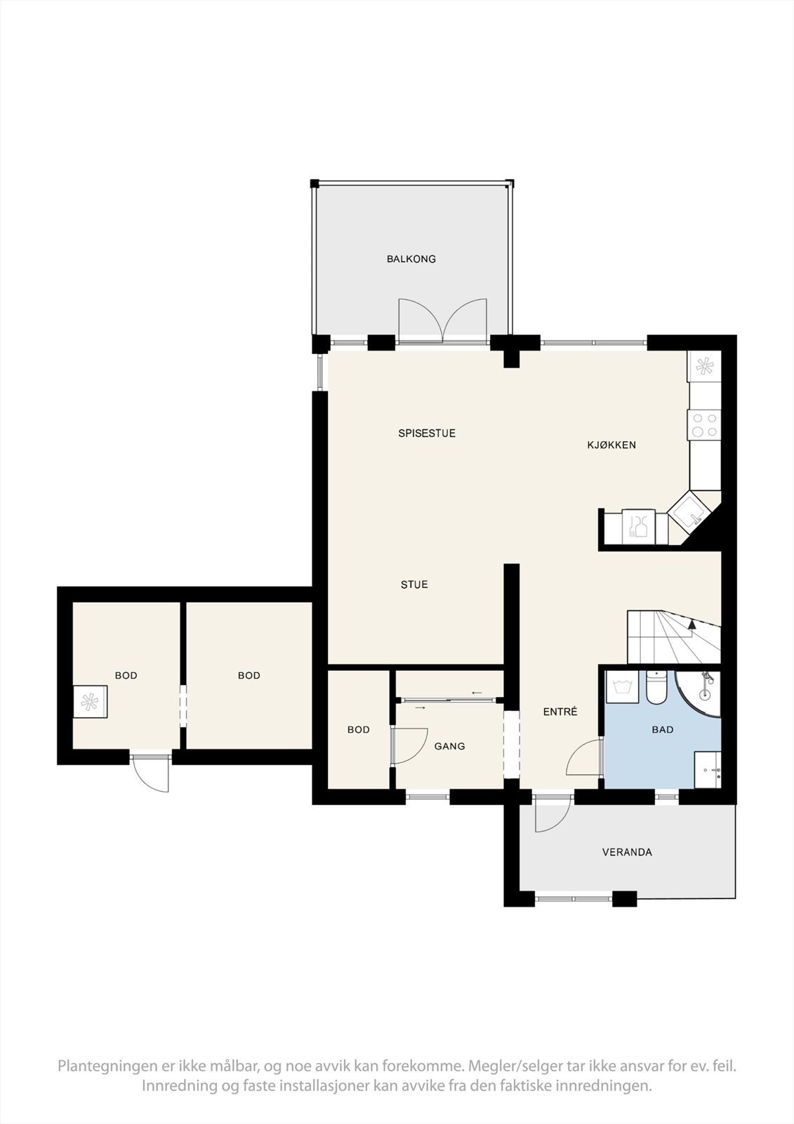 Plantegning 1. etasje Galleribilde