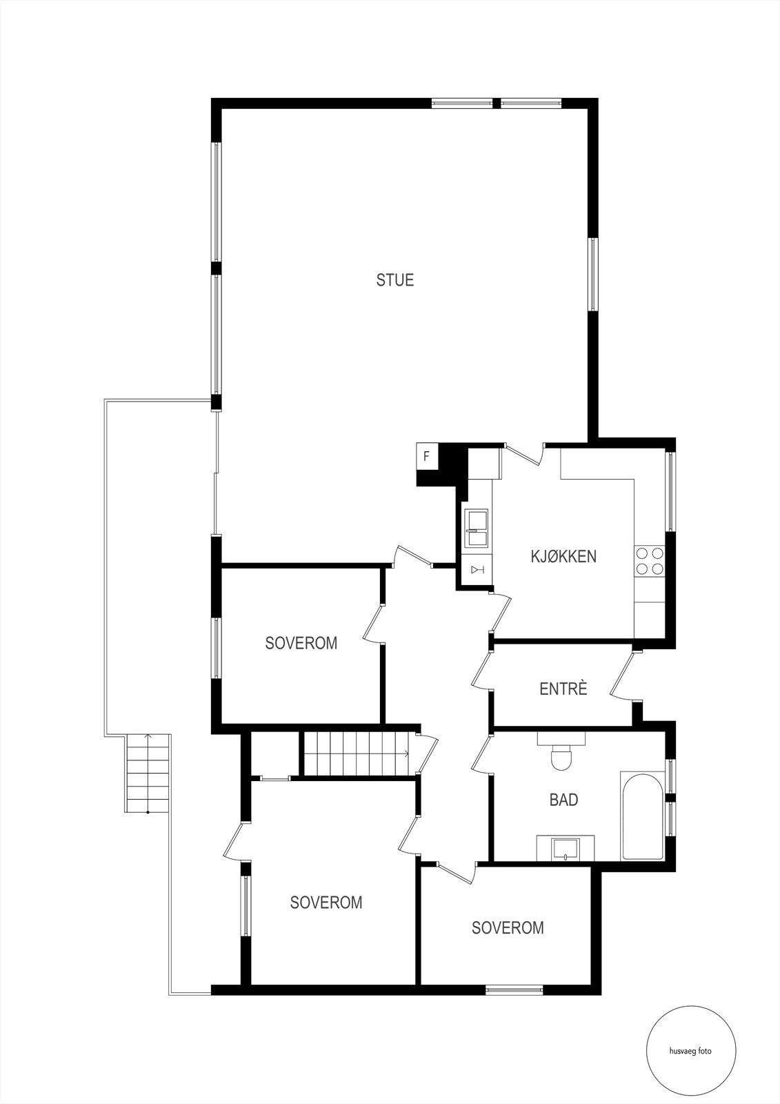 Plantegning hovedetasje Galleribilde