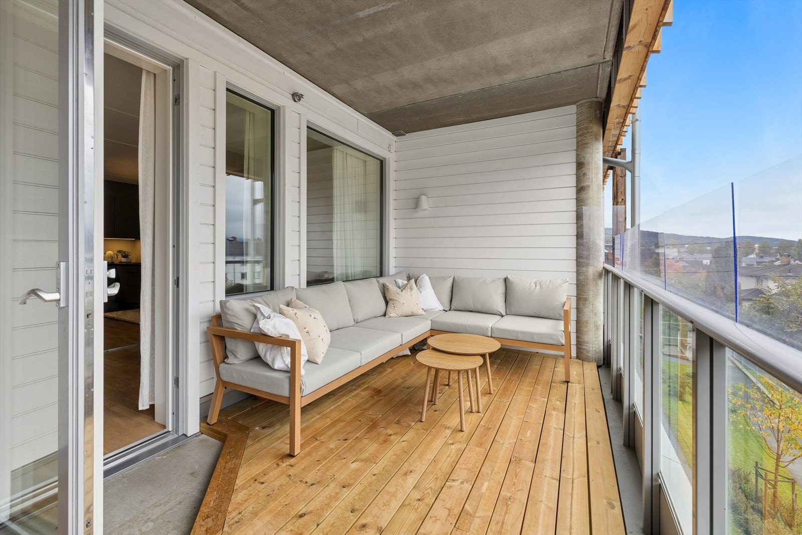 Verandaen er på 13 kvm. Galleribilde