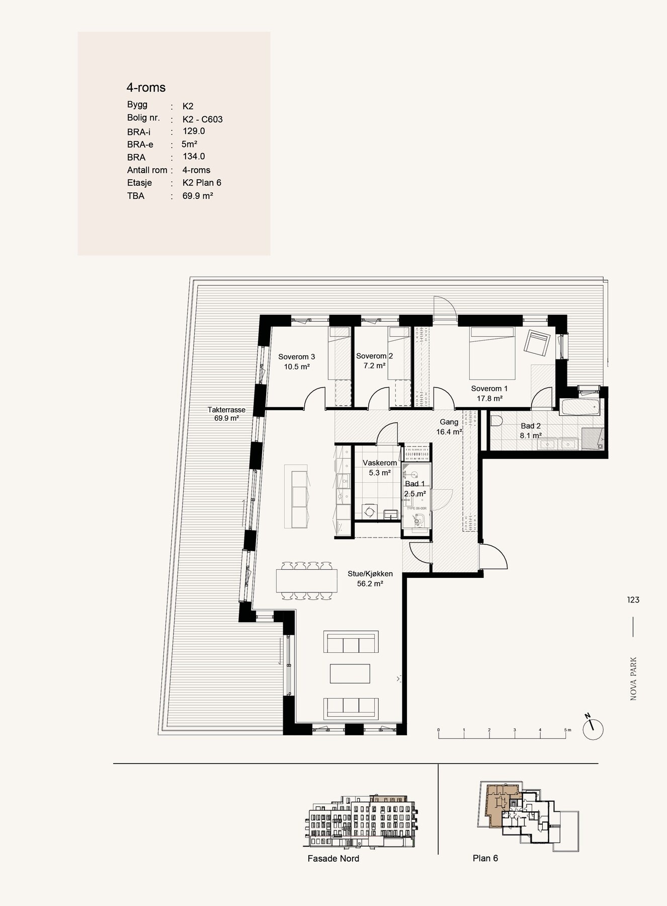 Plantegning av gjeldende leilighet. Galleribilde