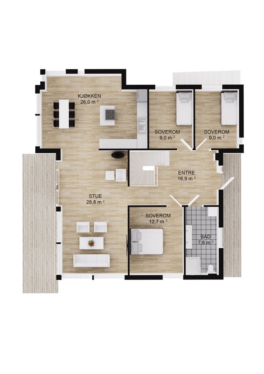 Plantegning hovedetasje Galleribilde