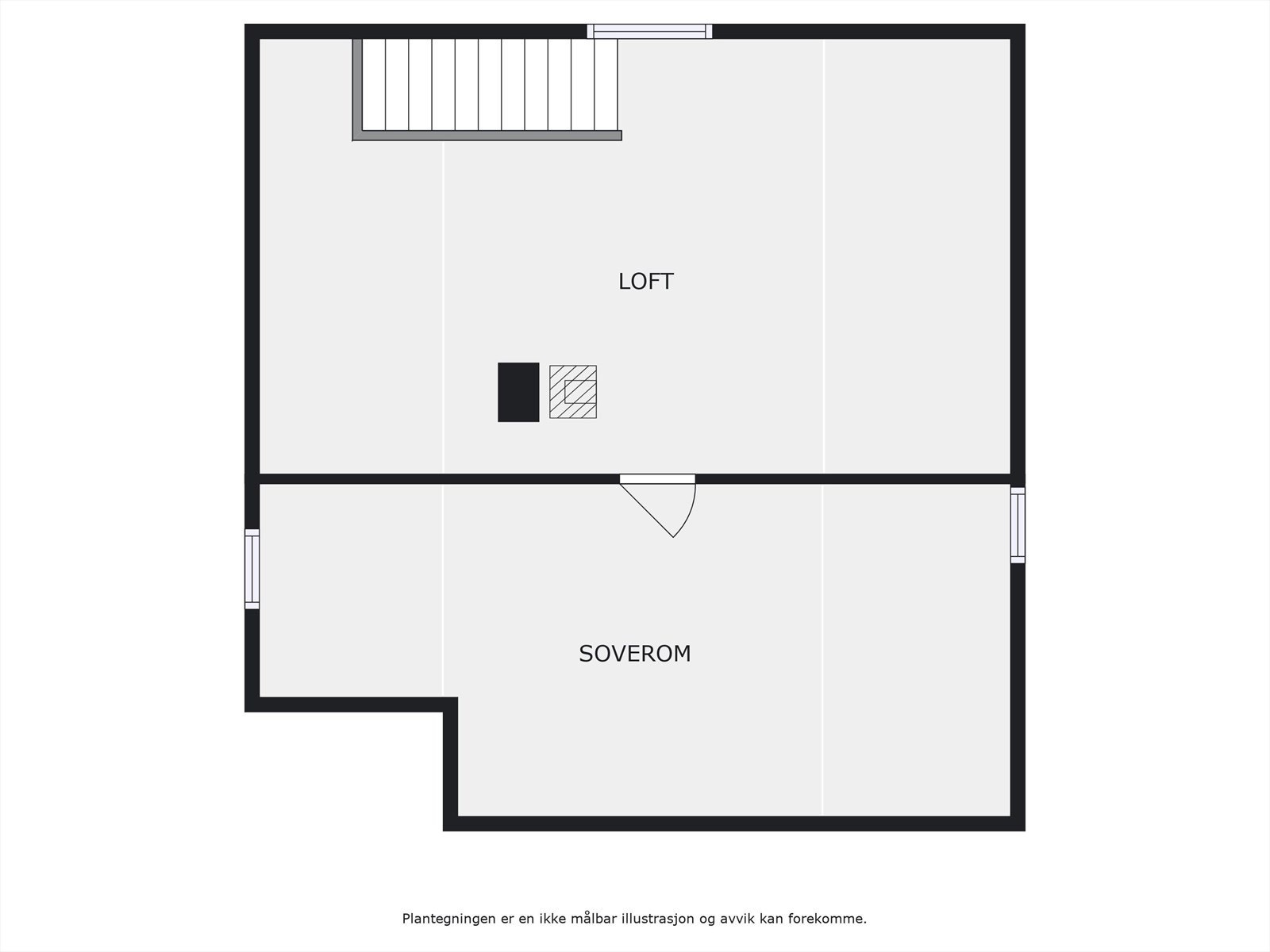 Plantegning loft. Galleribilde
