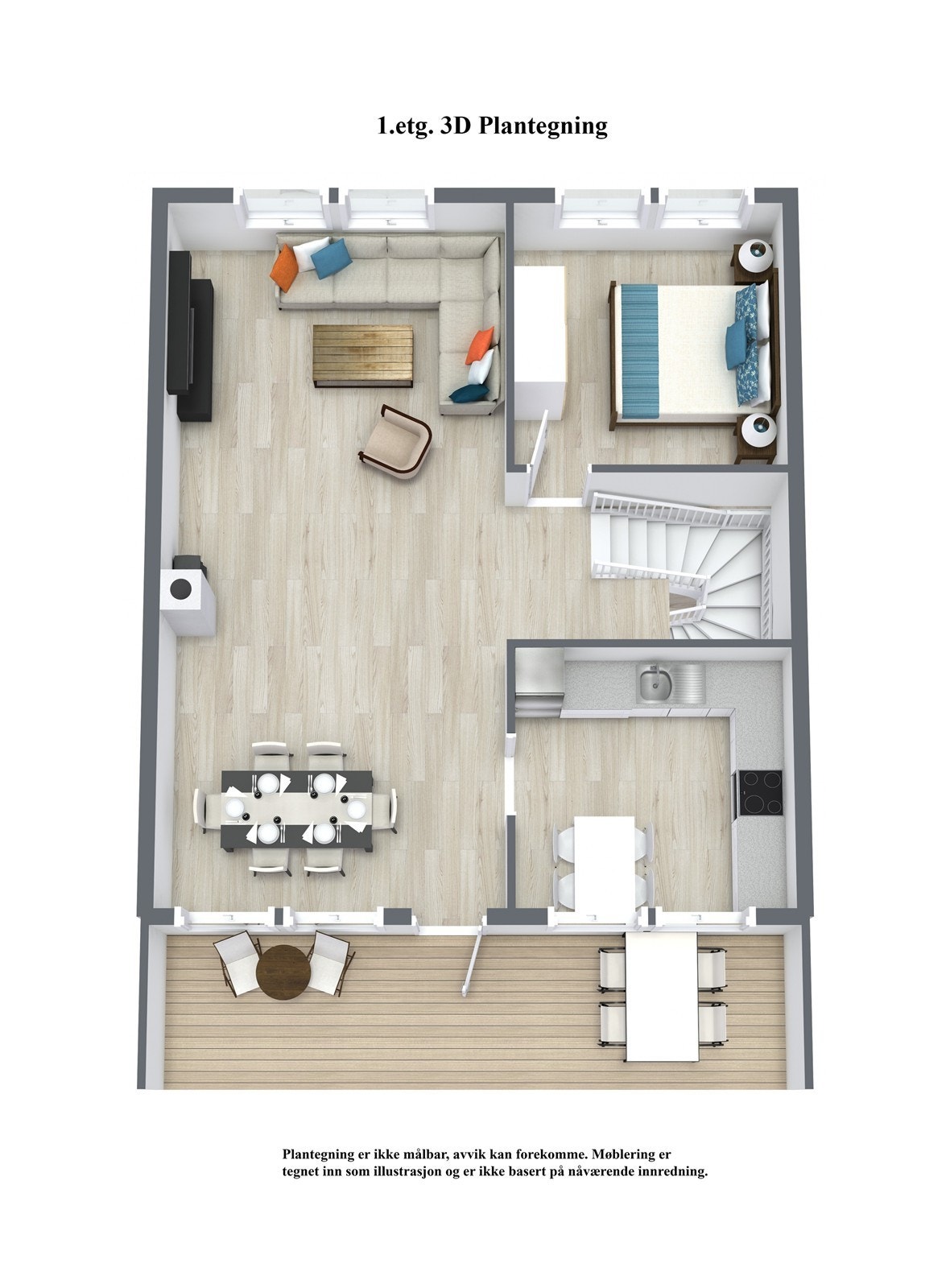 Floorplan letterhead - Ternevegen 32 - 2. Floor - 3D Floor Plan Galleribilde