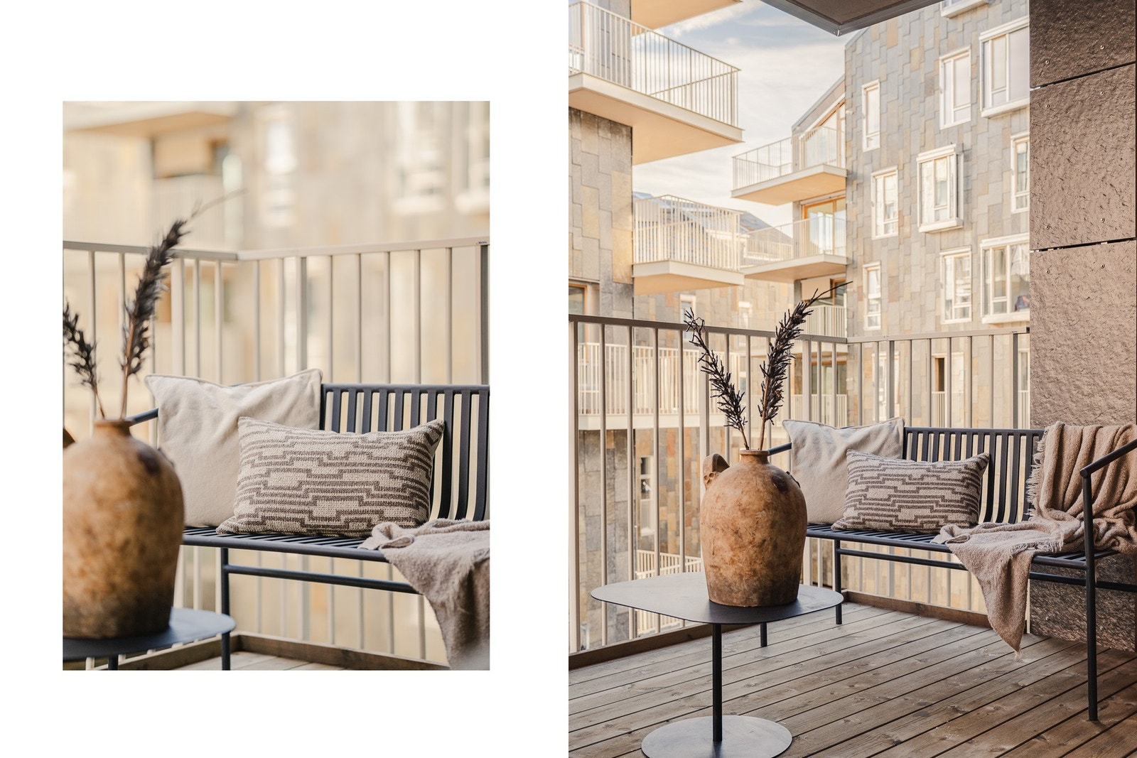 En naturlig forlengelse av stuen med utsikt mot den indre kanalen. Galleribilde