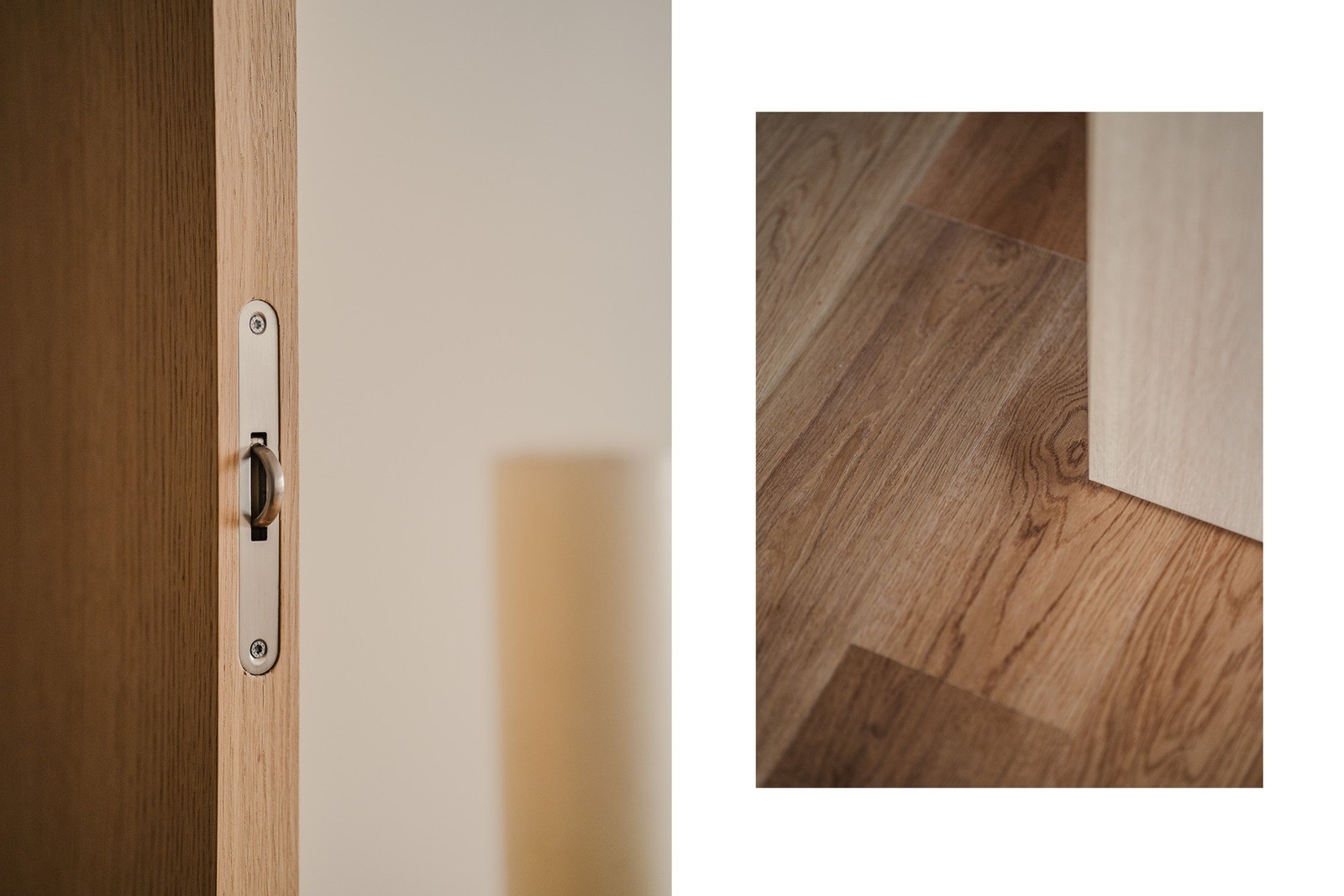 De gjennomgående eikedetaljene gir leiligheten et helhetlig og luksuriøst preg. Galleribilde