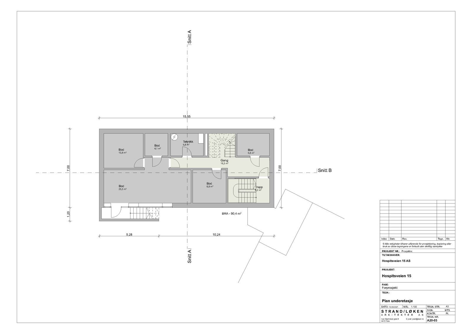 Planløsning u etg Galleribilde