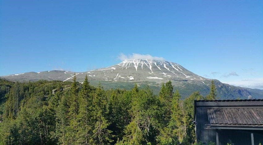 Utsikten over Gaustatoppen sommerstid Galleribilde