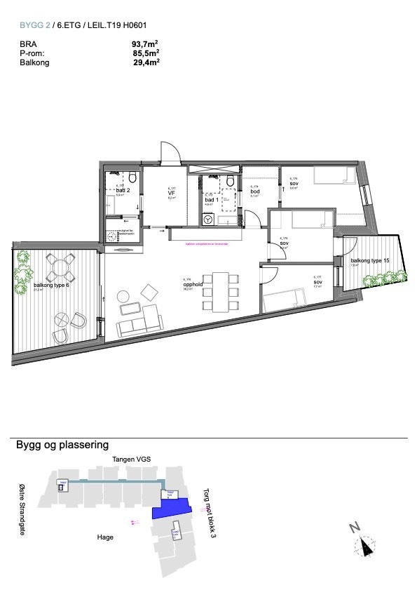 Plantegning Galleribilde