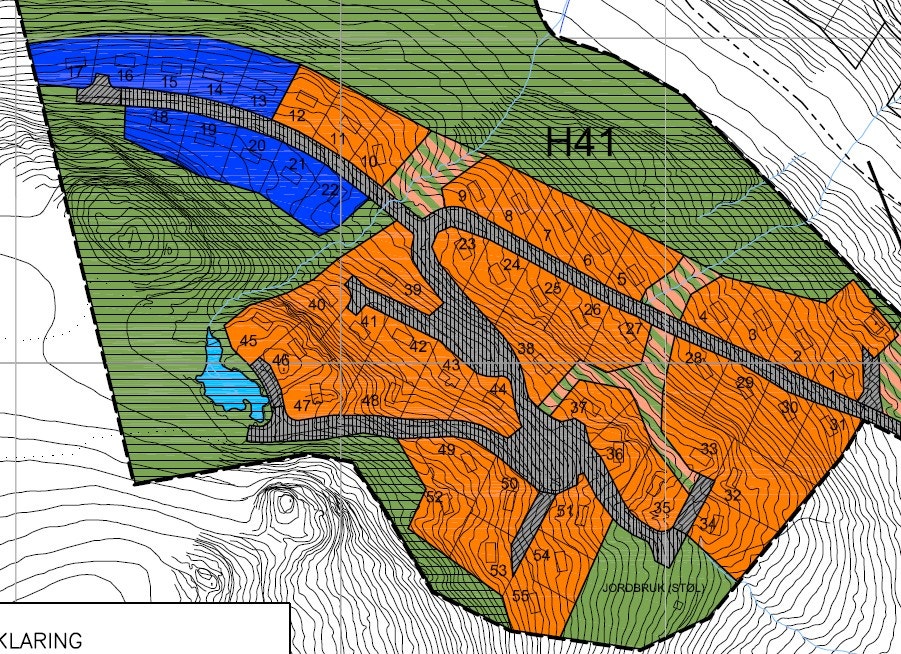Utsnitt plankart H-41. Galleribilde