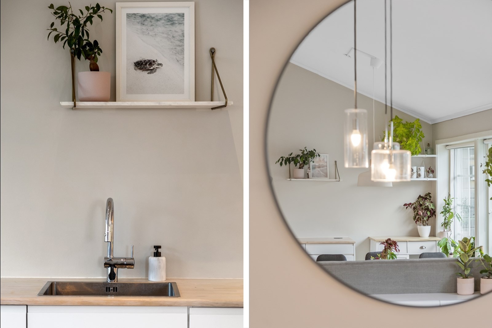 Den "stramme" innredningen fra Epoq kjøkken kombinerer det moderne med det funksjonalistiske. Innredningen er fra huset var nytt i 2018, men alle fronter er nye fra 2024. Galleribilde