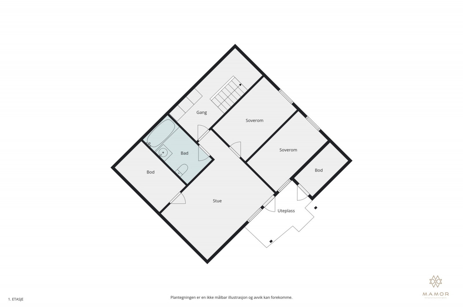 Plantegning underetasje Galleribilde